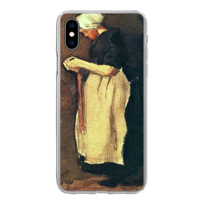 MuchoWow Handyhülle Die Scheveningerin - Vincent van Gogh Handyhülle Apple iPhone Xs Smartphone-Bumper Print Handy