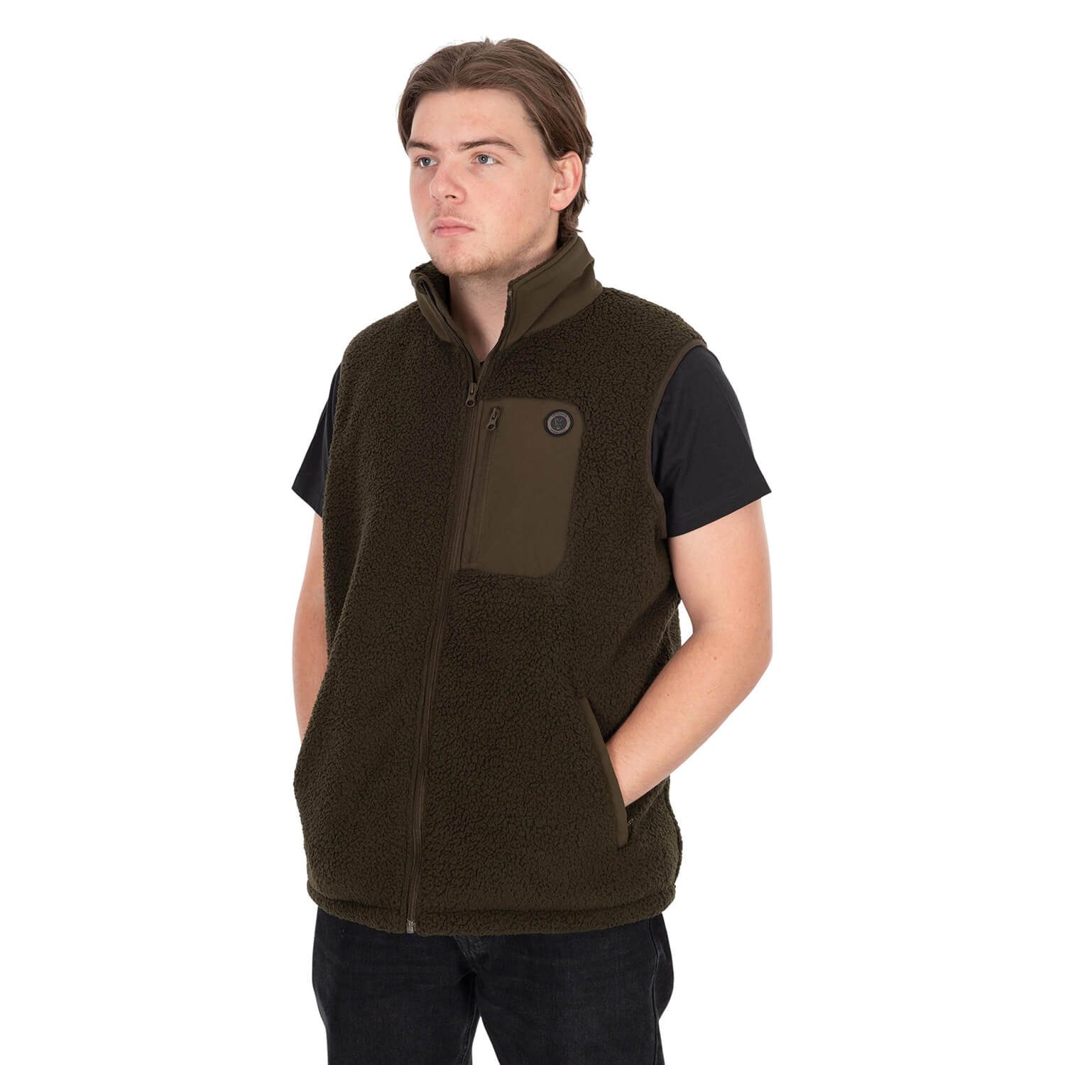 T-Shirt Fox Sherpa Hybrid Weste Olivgrün Herren