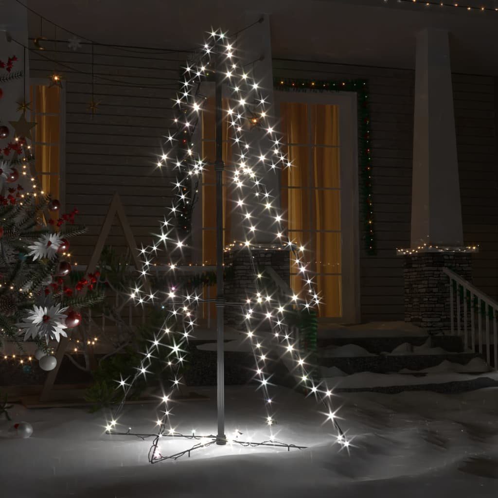 Indoor LEDs Kaltweiß in & Outdoor Weihnachtsbaum 78x120 160 vidaXL Kegelform Baum cm LED