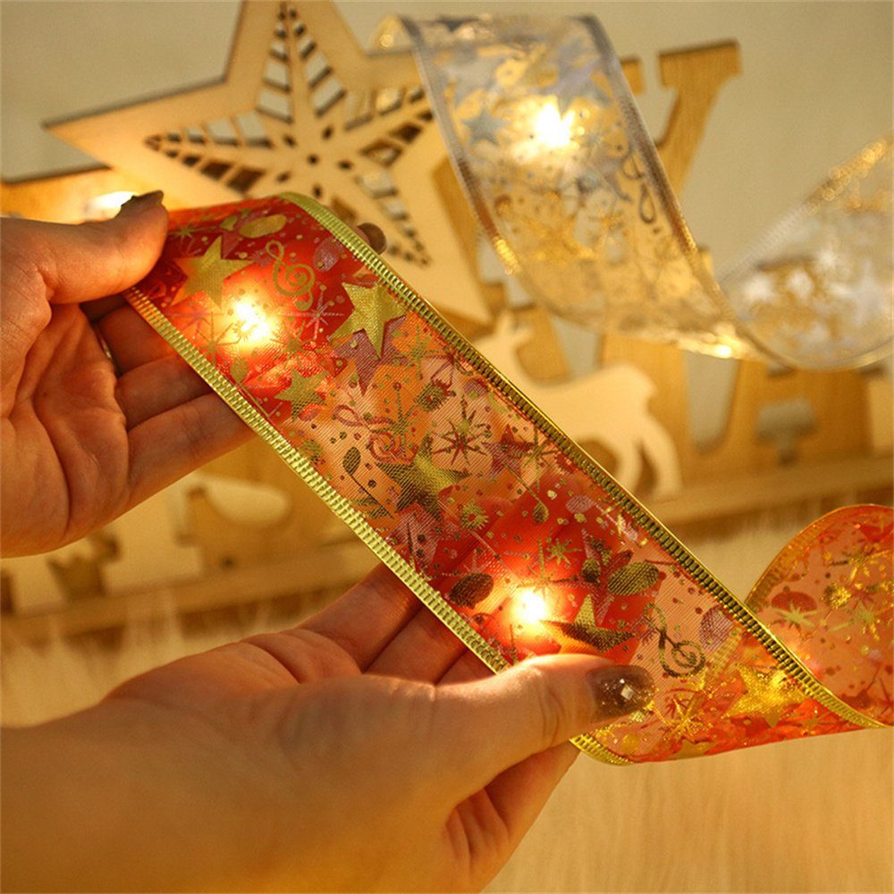 Rouemi Lichterkette Lichterketten, Bänder Weihnachtsbaumschmuck farbige Lichterstreifen Rot | Lichterketten