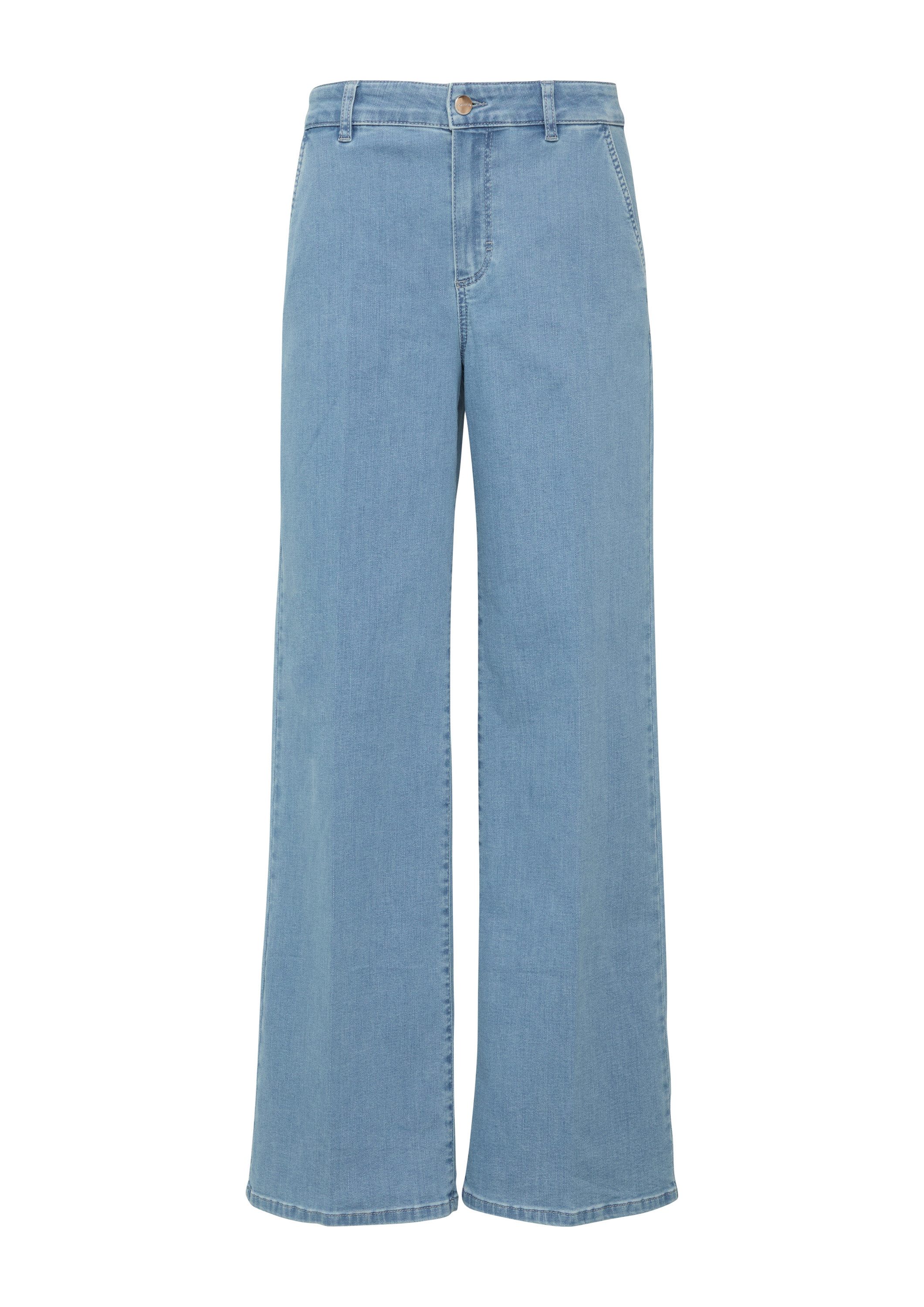 comma Weite Jeans Jeans-Hose Elastische Wide-Leg-Jeans im Loose Fit günstig online kaufen