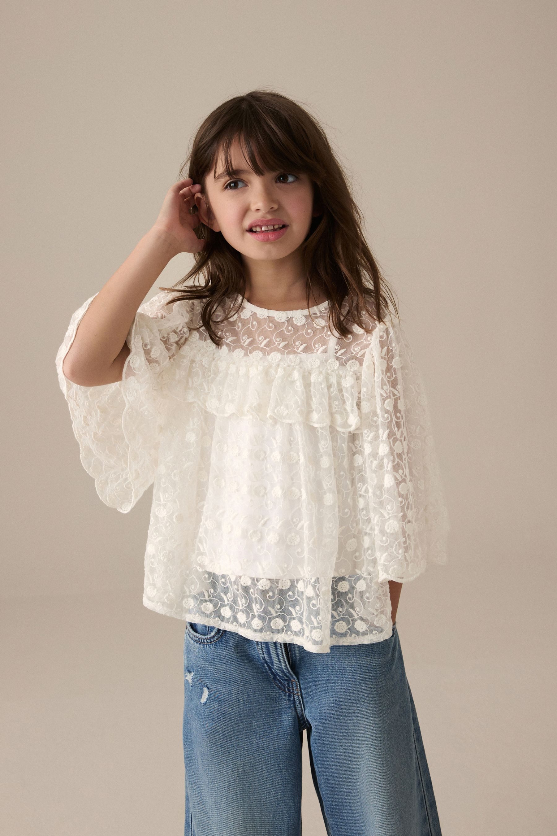 Next Spitzenbluse Spitzenbluse (2-tlg)