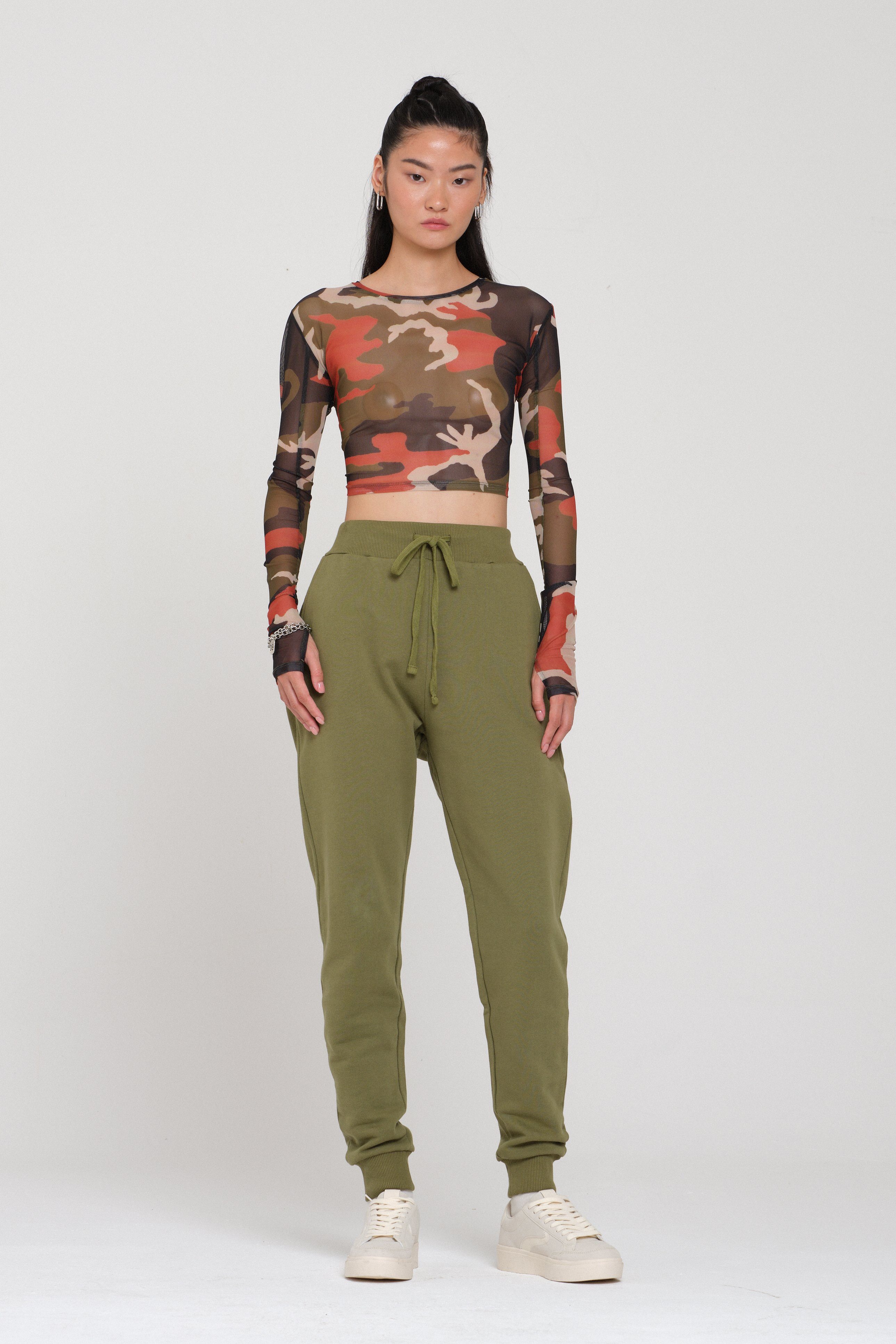 Rockupy Crop-Top Orania Tüll Stoff