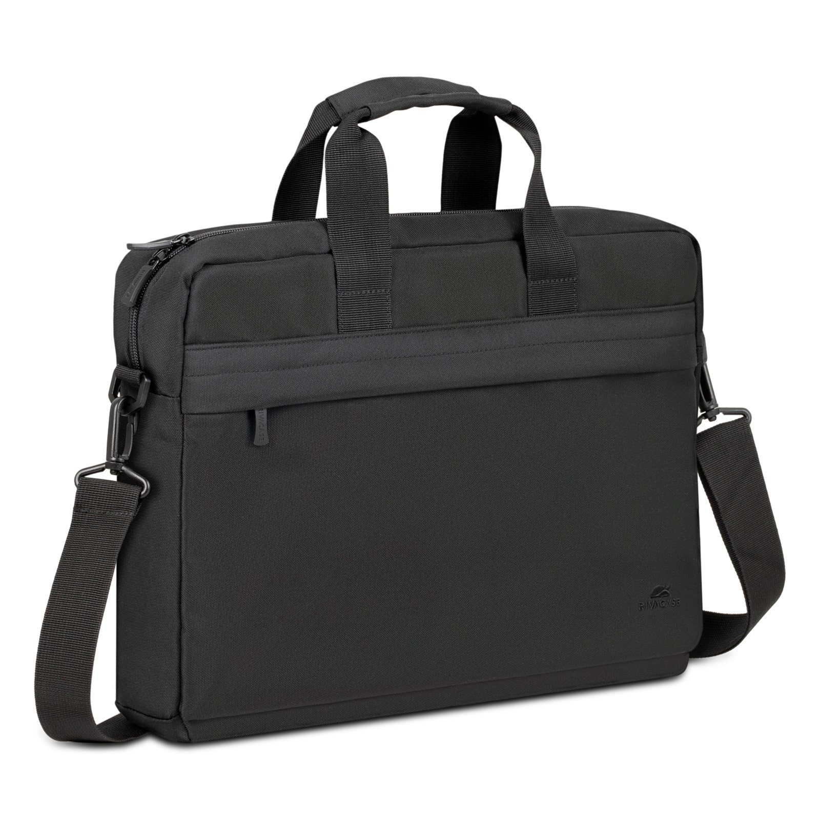 Rivacase Rucksack Laptoptasche 14 Zoll - wasserabweisende Aktentasche für Business, Uni black