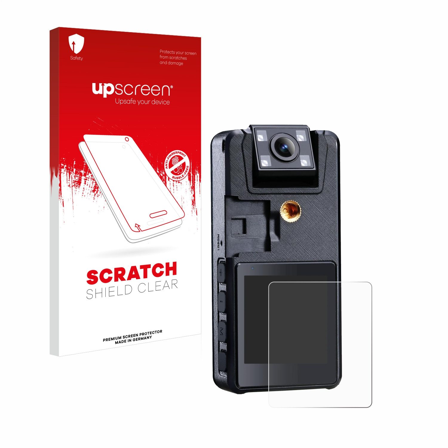 upscreen Schutzfolie für Hoestr Body Camera, Displayschutzfolie, Folie klar Anti-Scratch Anti-Fingerprint