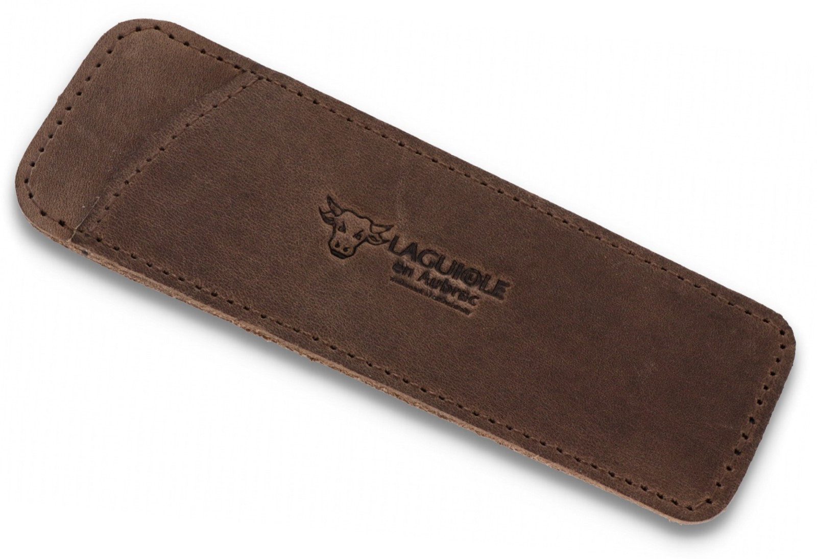 Laguiole en Aubrac Ножиtasche PC12 TAN, Etui für Laguiole Ножи mit 11/12 cm Grifflänge - Leder vintage braun
