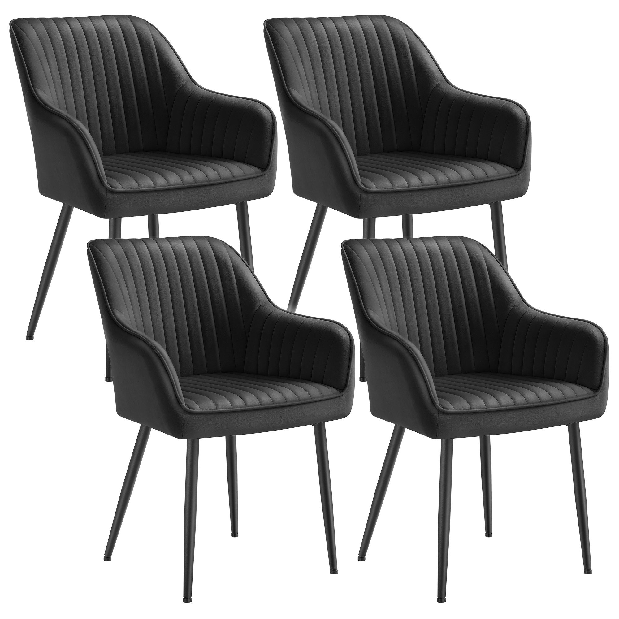 SONGMICS Esszimmerstuhl (4 St), 4er Set, Küchenstuhl, Sessel, Samt, Polster günstig online kaufen