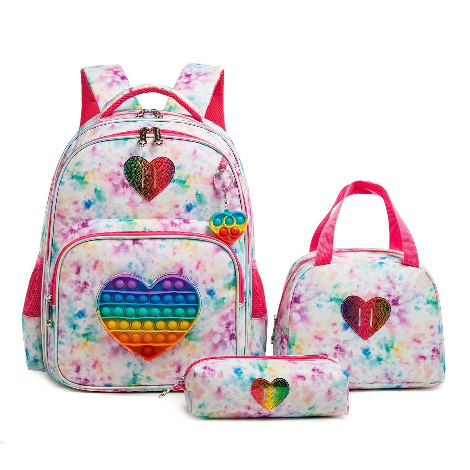 LuxusKollektion Vorschulranzen Rucksack Mädchen Einhorn mit Lunchpaket 43cm