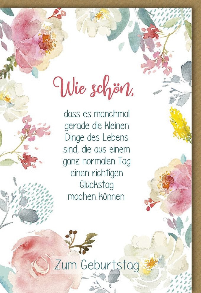 Grußkarten A -55GD1046 - Grußkarte mit Umschlag - Format: 11,5 x 17 cm - "Geburts