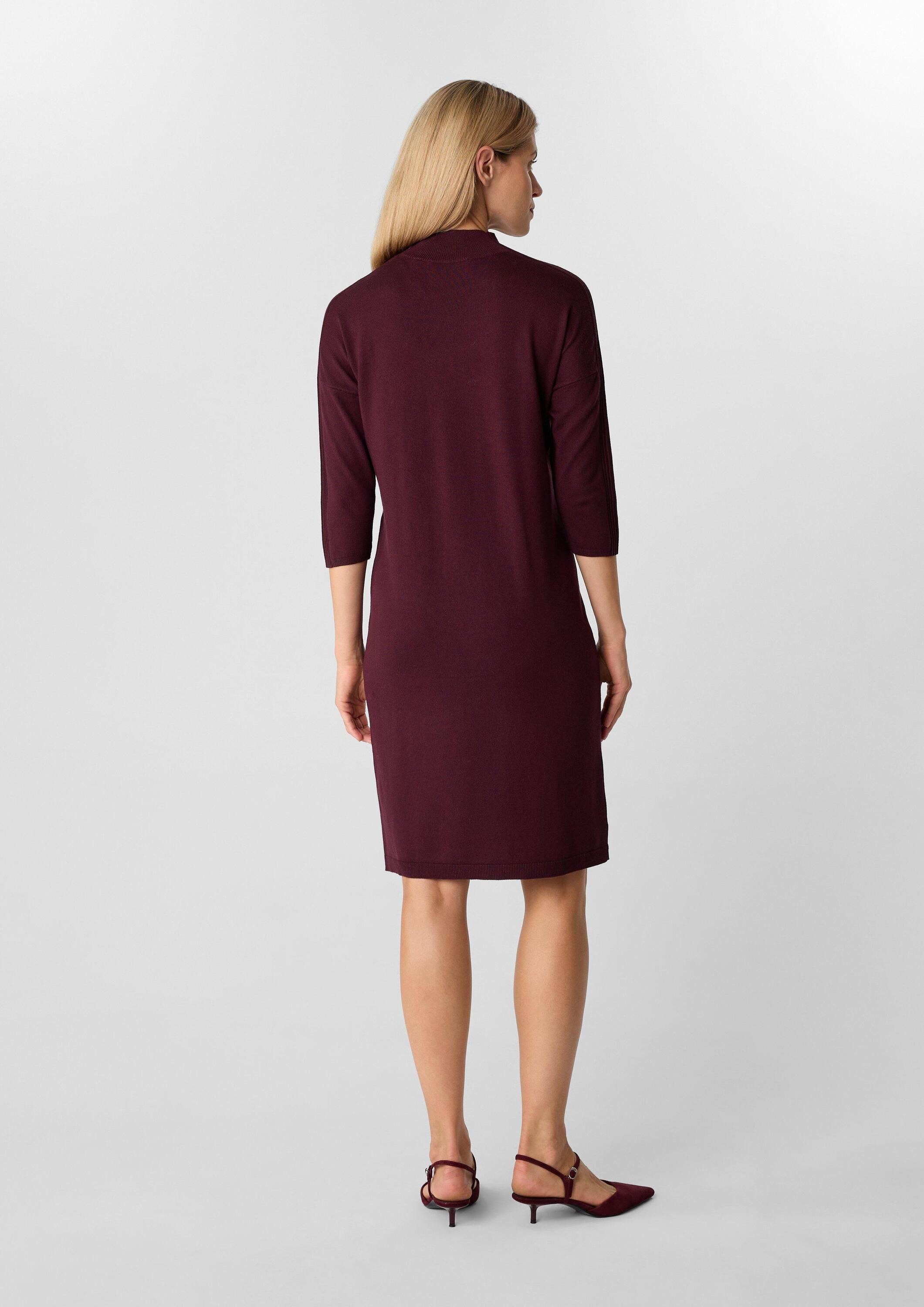 comma Minikleid Kleid Viskosestretch-Kleid mit Rippdetails
