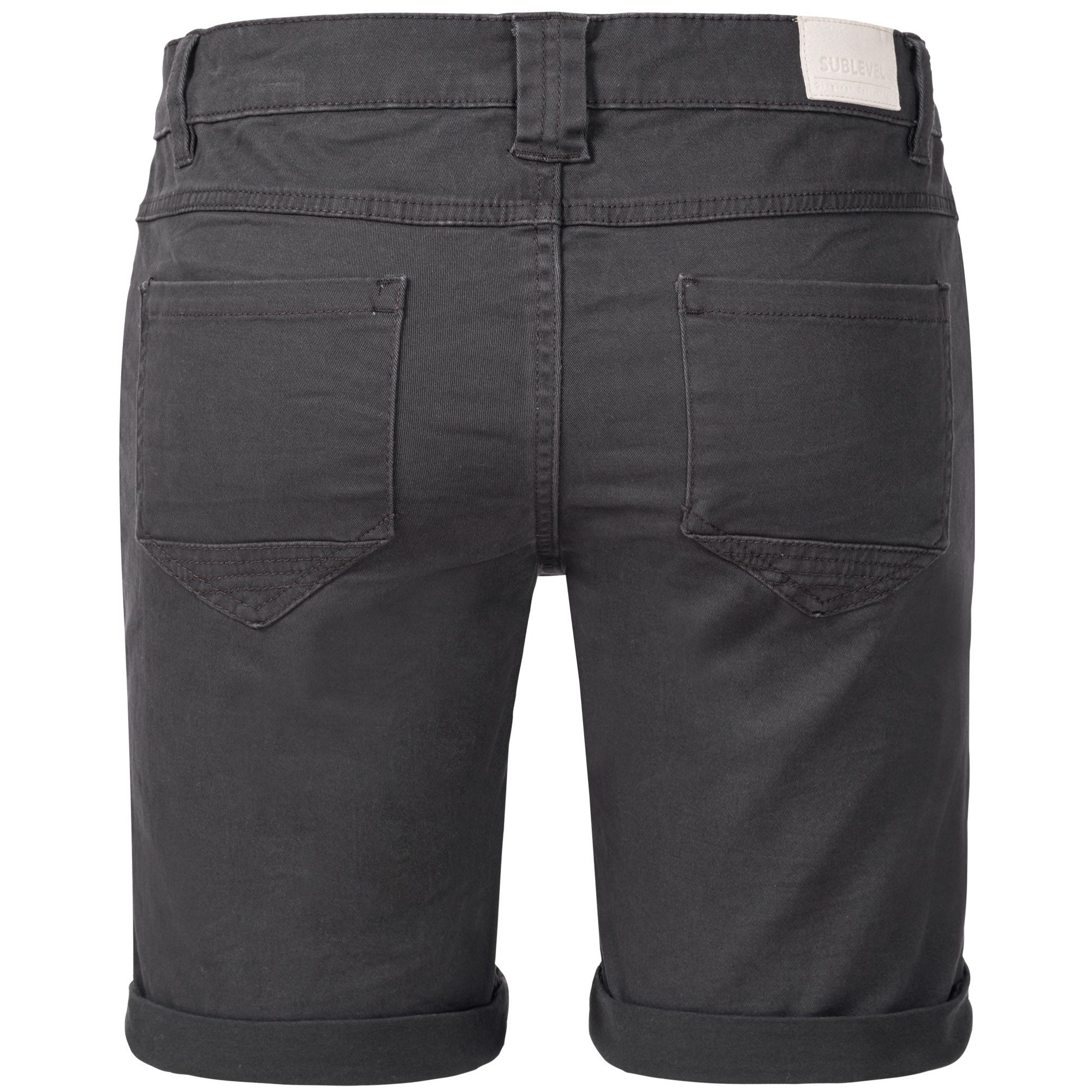 SUBLEVEL Shorts Damen Bermudas kurze Hose Baumwolle Jeans Sommer Chino Stoff