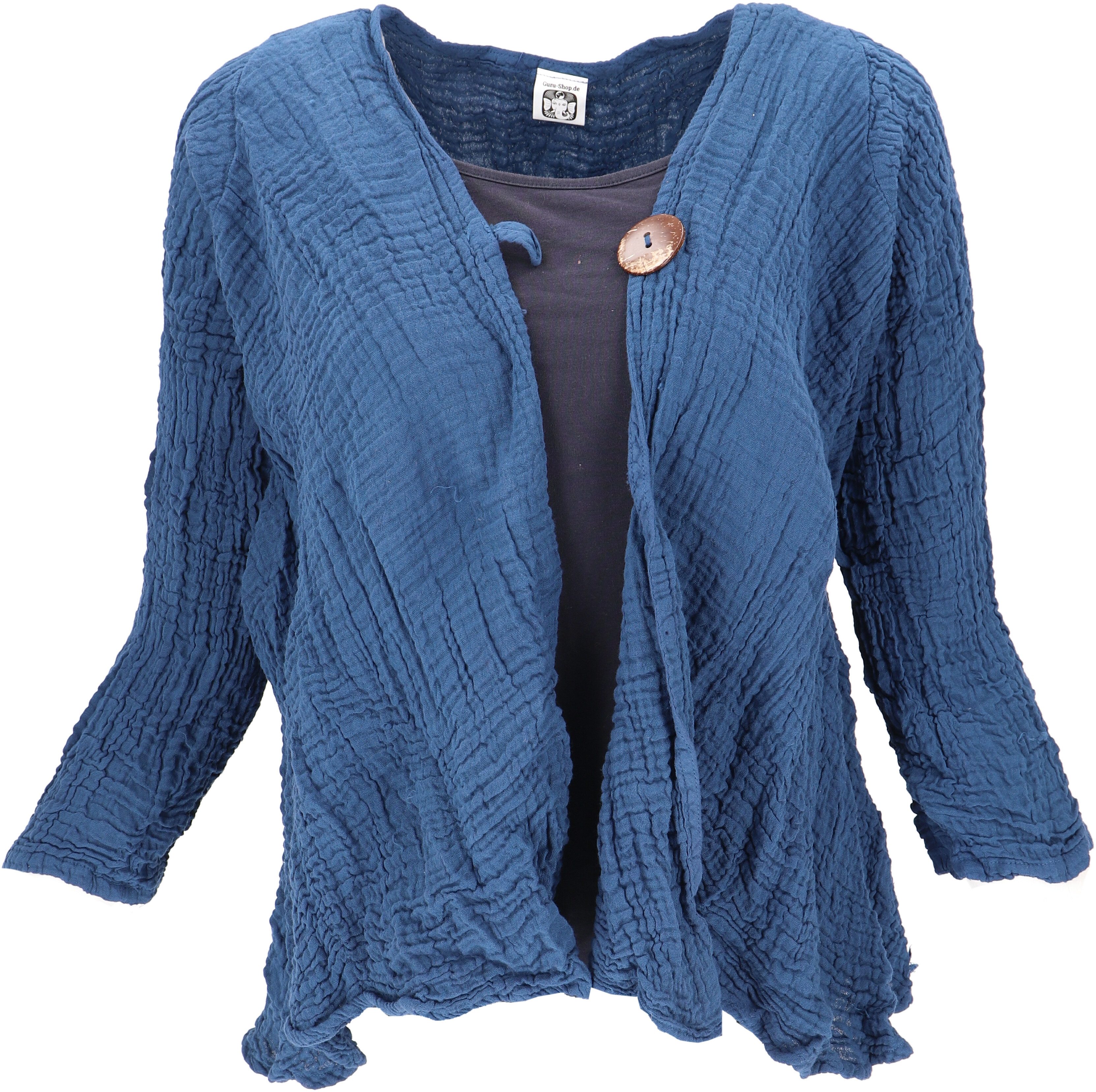 Guru-Shop Longbluse Musselin Boho Blusenjäckchen, kurze Baumwoll.. alternat günstig online kaufen