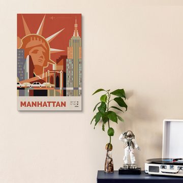 Posterlounge Holzbild Nigel Sandor, Manhattan New York, Jugendzimmer Grafikdesign