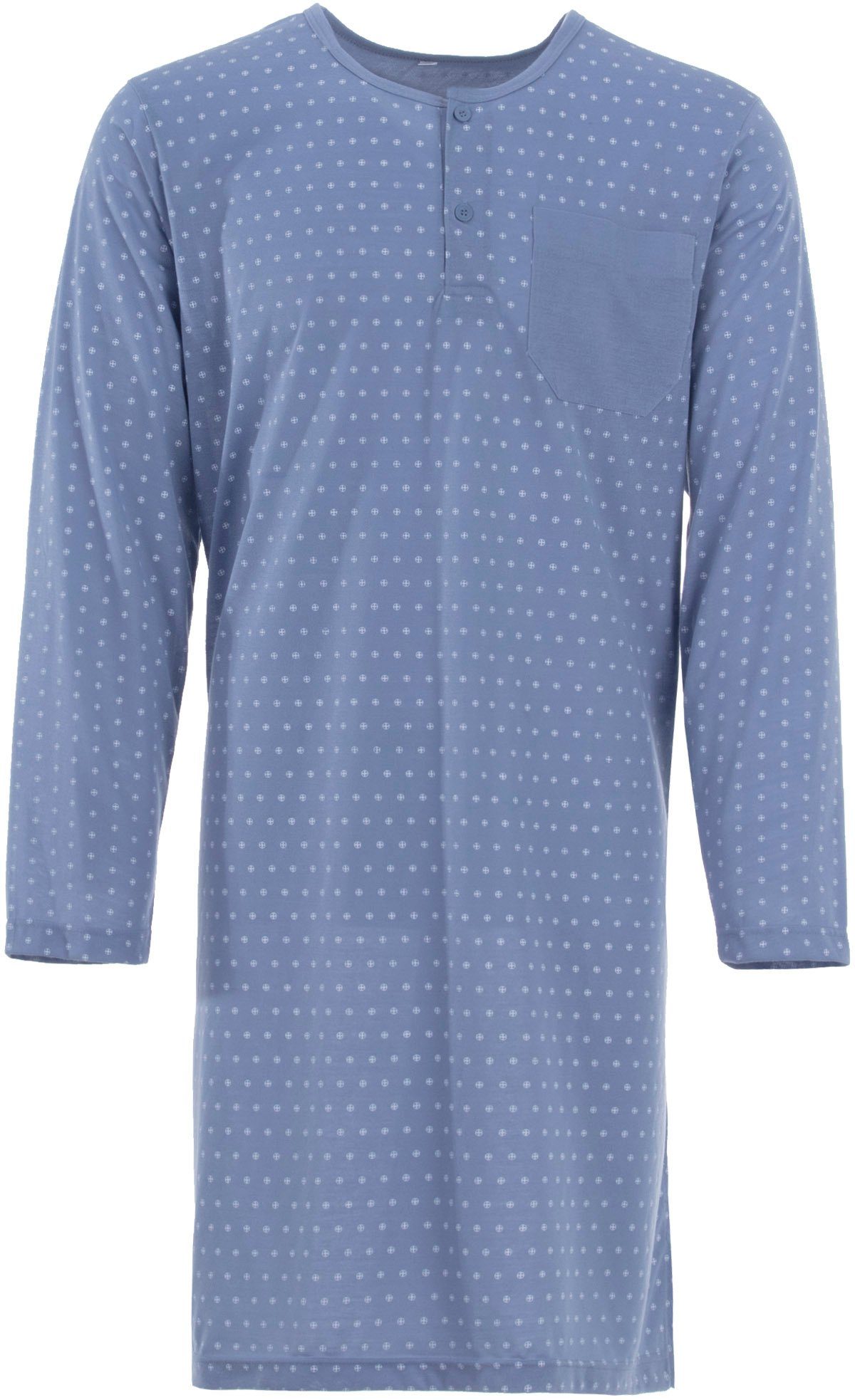 Nachthemd Langarm Terre Henry Nachthemd Ball graublau -
