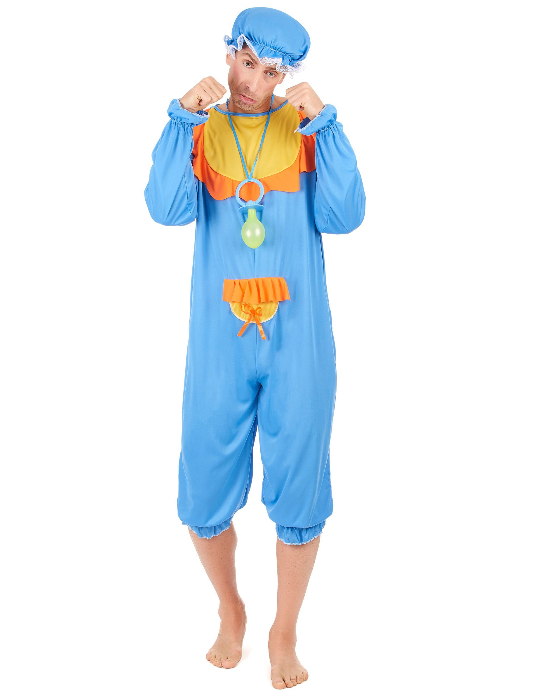 JADEO Partyanzug Lustiges Babykostüm für Herren blau-orange