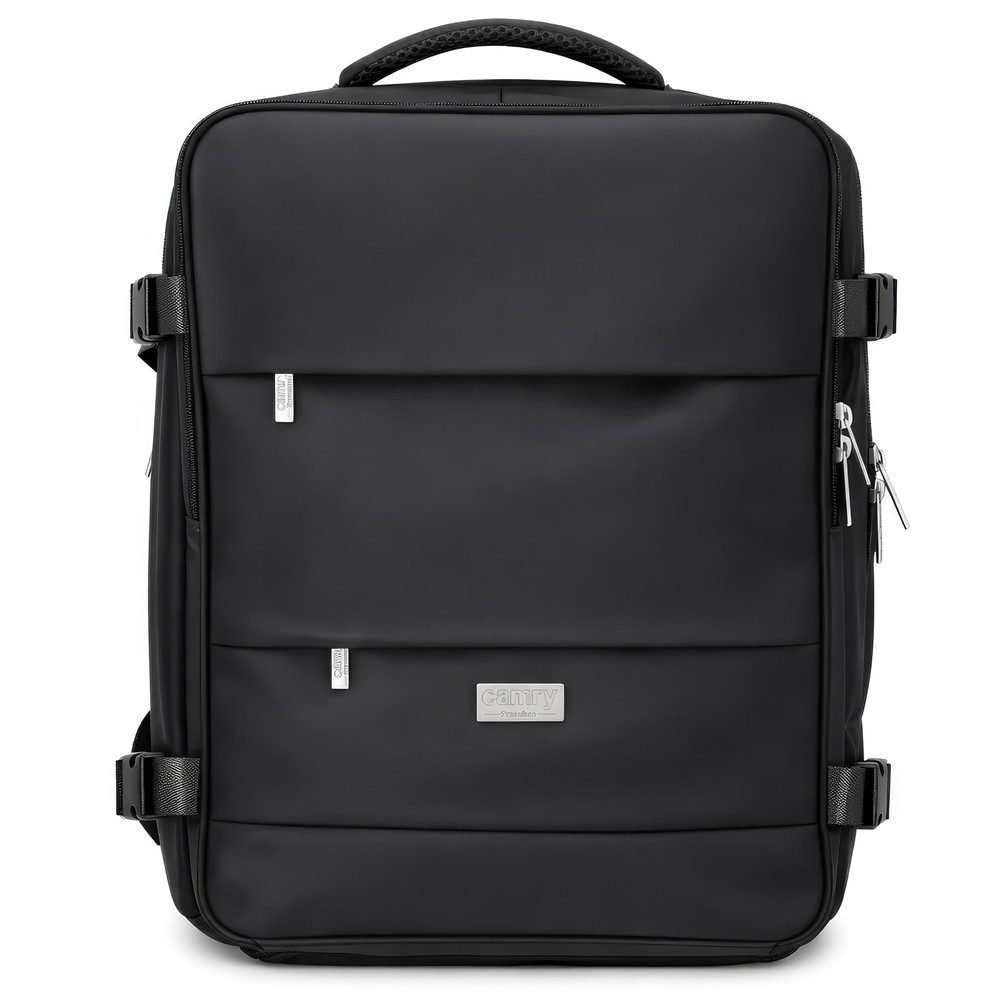 Camry Reiserucksack CR 6880b Handgepäck 24 L, Rucksack mit Laptopfach bis 17 Zoll, Schuhfach, Nassfach, RFID-Fach, Business, Sport, Reise, schwarz