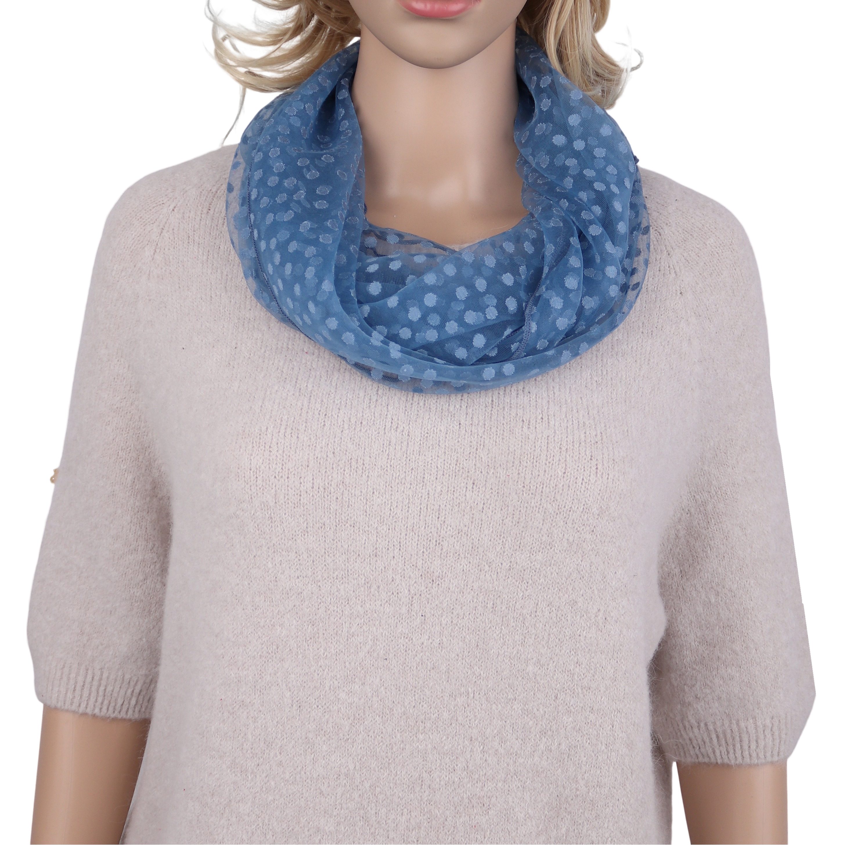 MIRROSI Loop Damen Schal Unifarbe mit Lochmuster Weich aus 100% Baumwolle, günstig online kaufen