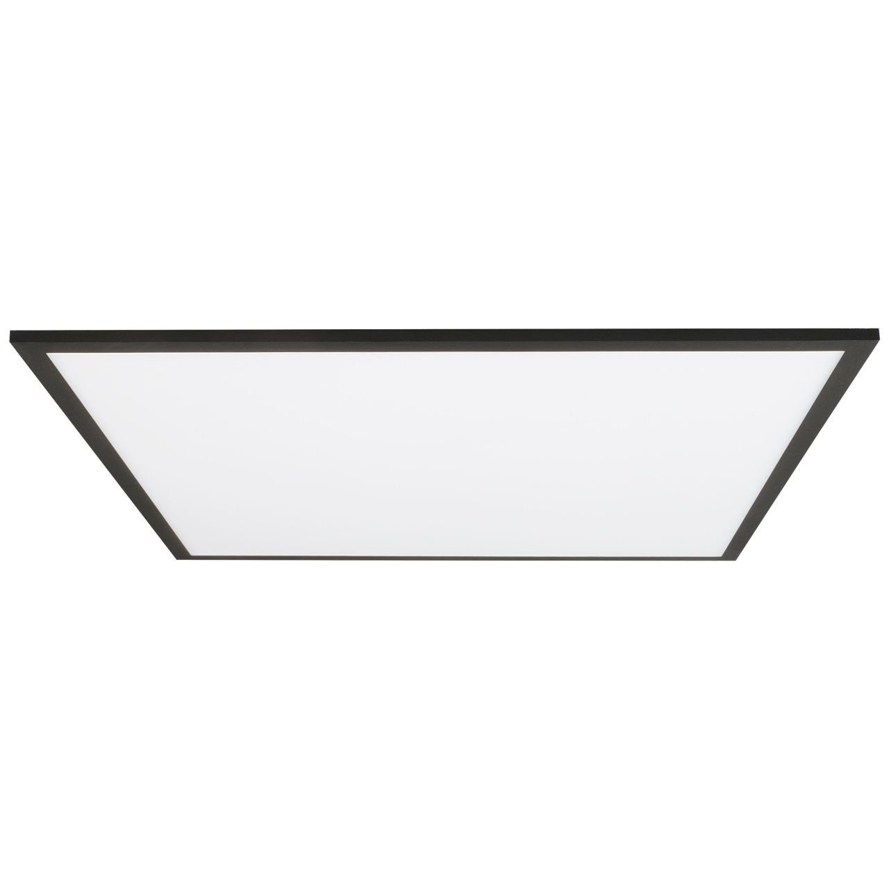Buffi, 4000K, schwarz, 60x60cm Metall/Kuns Brilliant Lampe, LED Buffi Deckenleuchte Deckenaufbau-Paneel sand