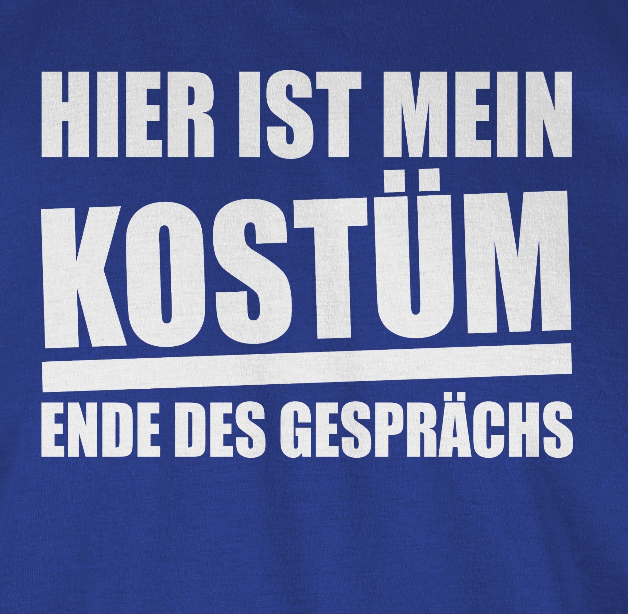 Hier weiß Royalblau 3 T-Shirt Kostüm. Karneval mein Ende des Shirtracer - Gesprächs ist Outfit