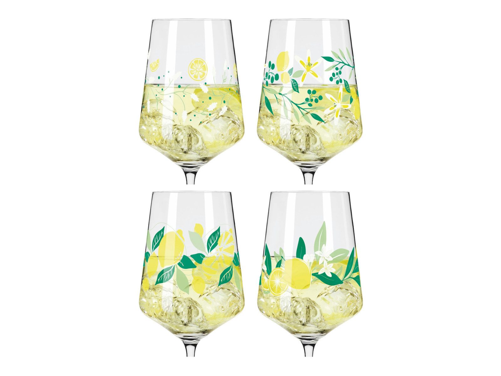Ritzenhoff Gläser-Set Sommertau Limoncello 4er Set F24, Kristallglas, 20,3 x 19,4 x 26,6 cm – Bild 3 von 5