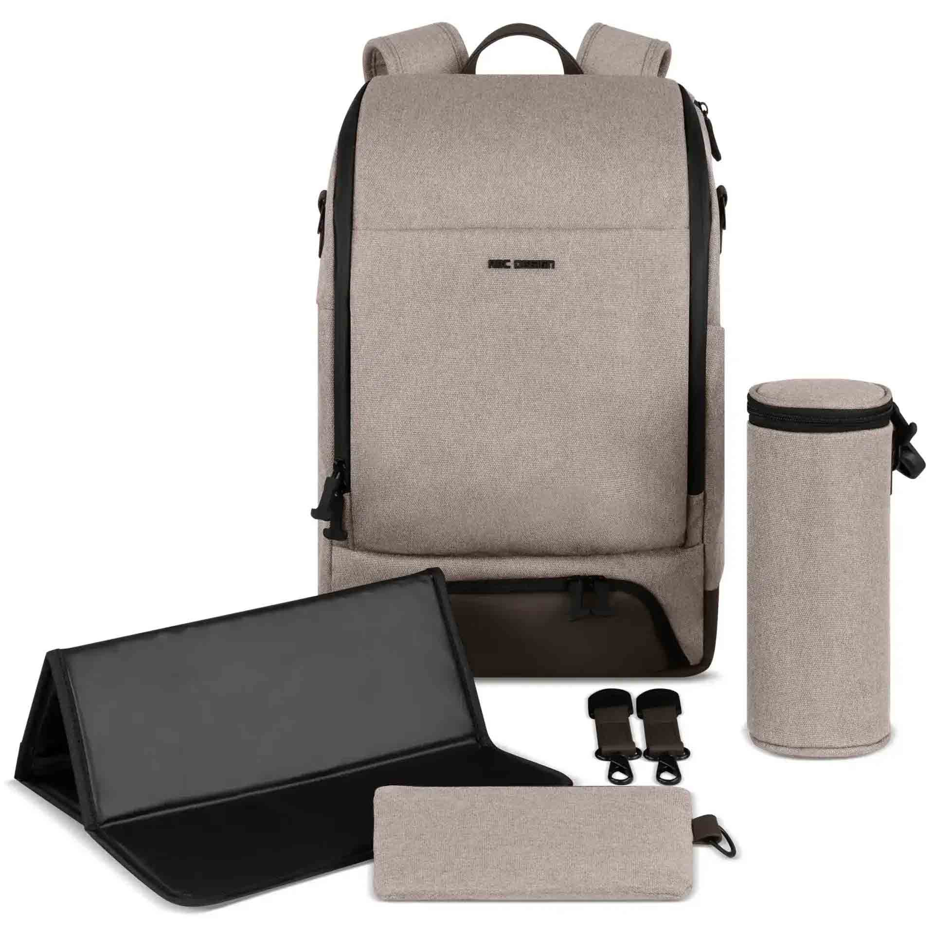 ABC Design Wickeltasche Wickelrucksack Active, Modell 2025, Farbe: Camel