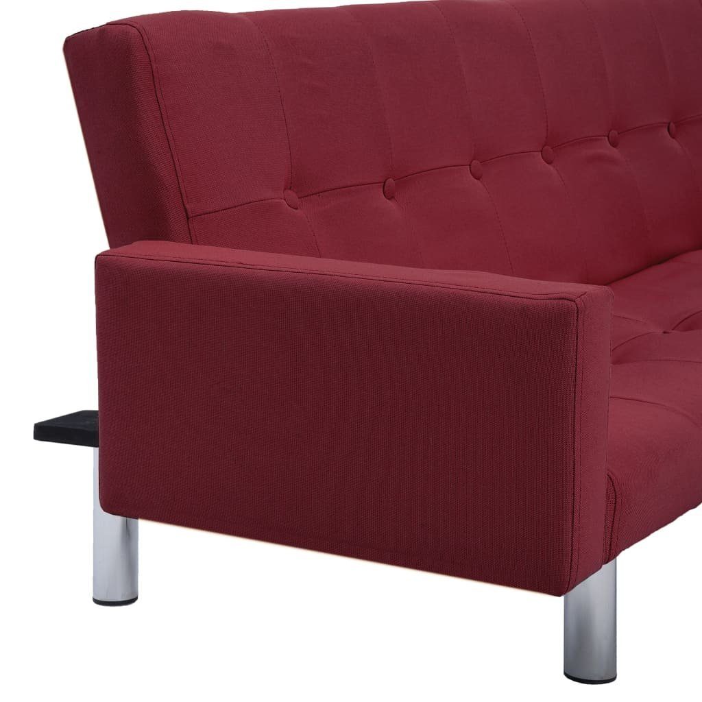 Schlafsofa Weinrot Sofa vidaXL Polyester mit Armlehnen