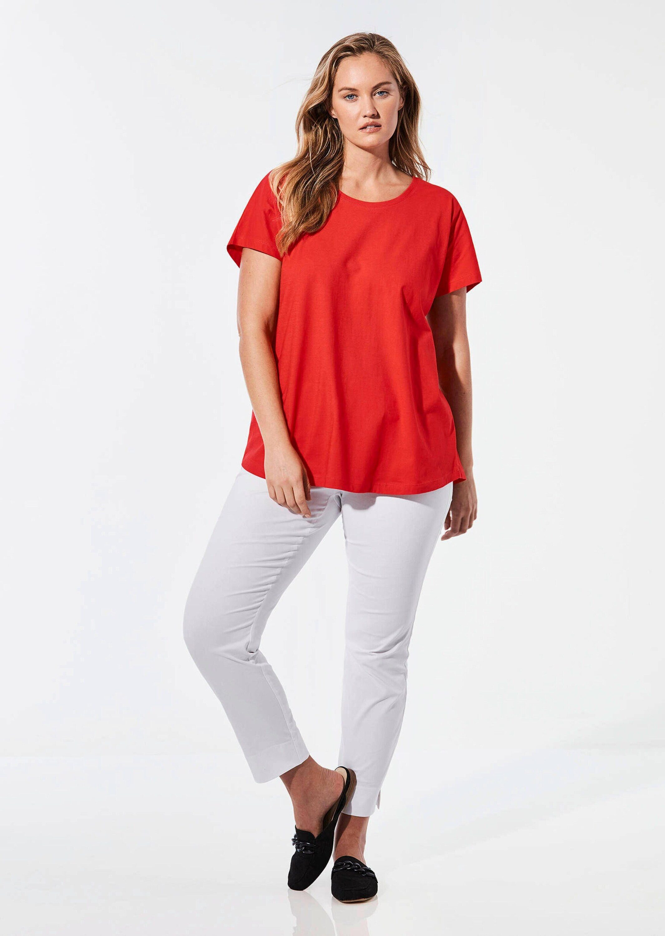 GOLDNER T-Shirt Shirt mit Rundhalsausschnitt (CURVY, CURVY) günstig online kaufen