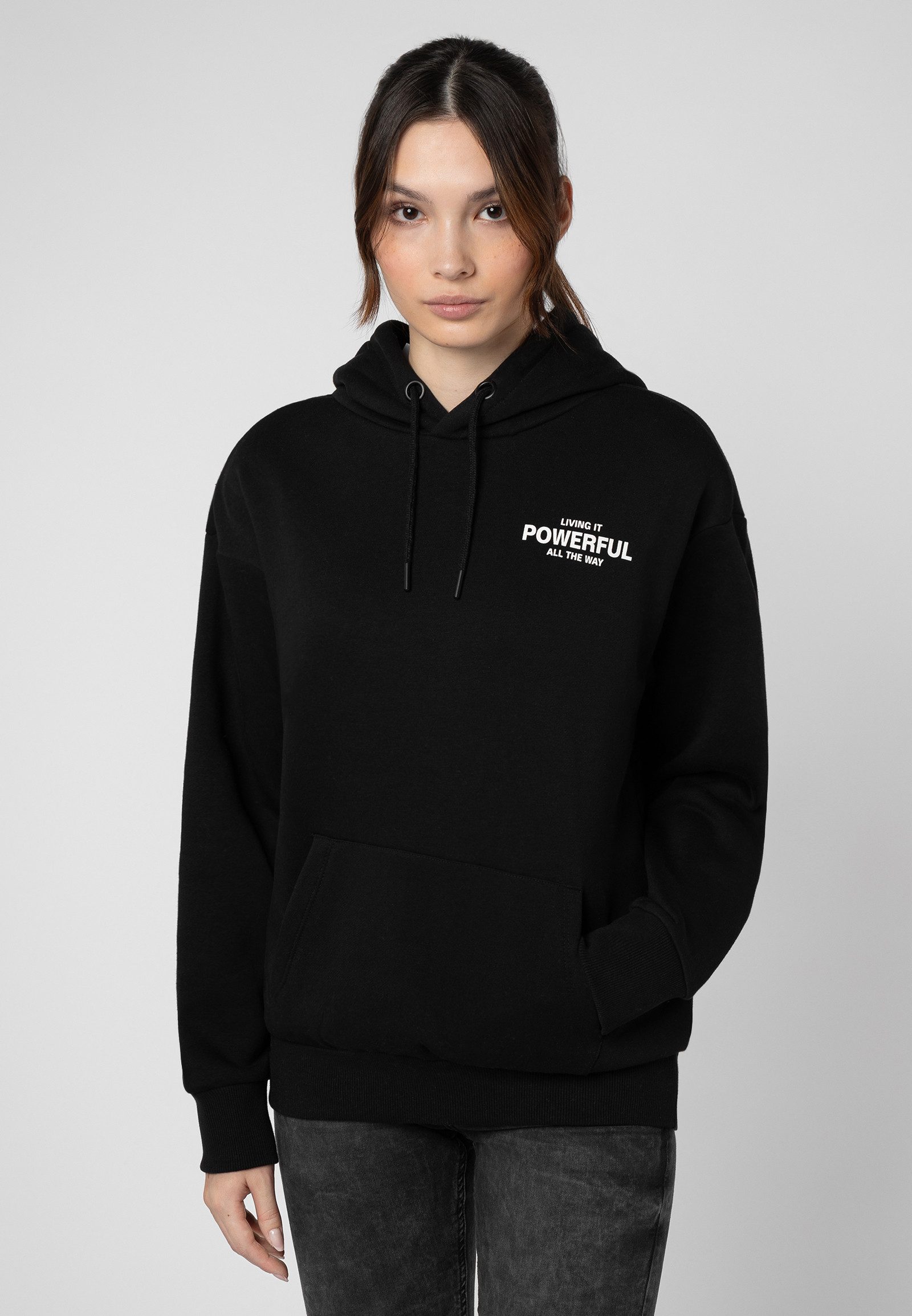 SUBLEVEL Kapuzenpullover Hoodie mit Backprint Sweater, günstig online kaufen