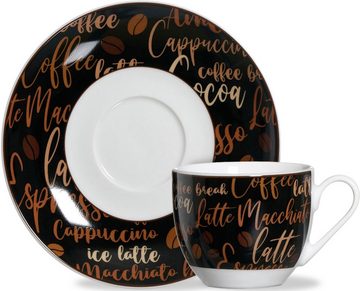 Ritzenhoff & Breker Espressotasse, Porzellan, Espresso-Set Aromatico, 4-teilig