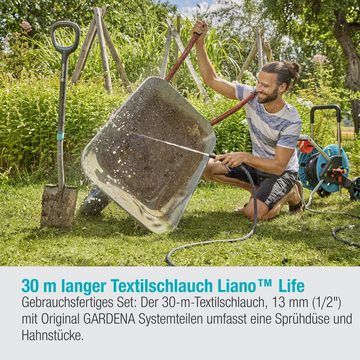GARDENA Gartenschlauch Textilschlauch Liano™, 13 mm (1/2) Durchmesser, 30 m, UV- und frostbeständig