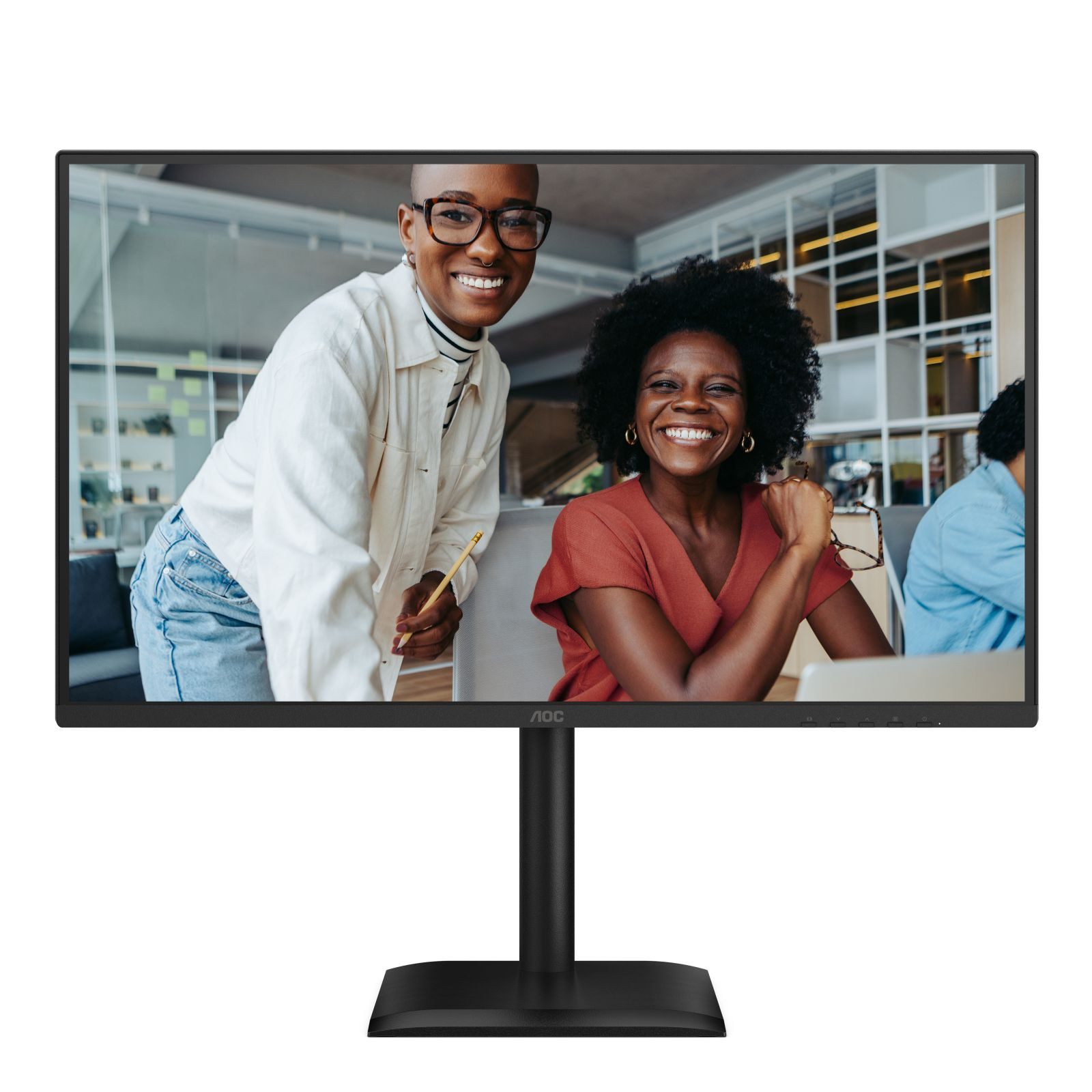 AOC 68,6cm (27) 27E4U 16:09 VGA+HDMI+DP+USB IPS black TFT-Monitor (1920 x 1080 px, Full HD, 4 ms Reaktionszeit, 120 Hz, IPS, Lautsprecher, HDCP, Kopfhörerbuchse, Pivot, Höhenverstellbar)