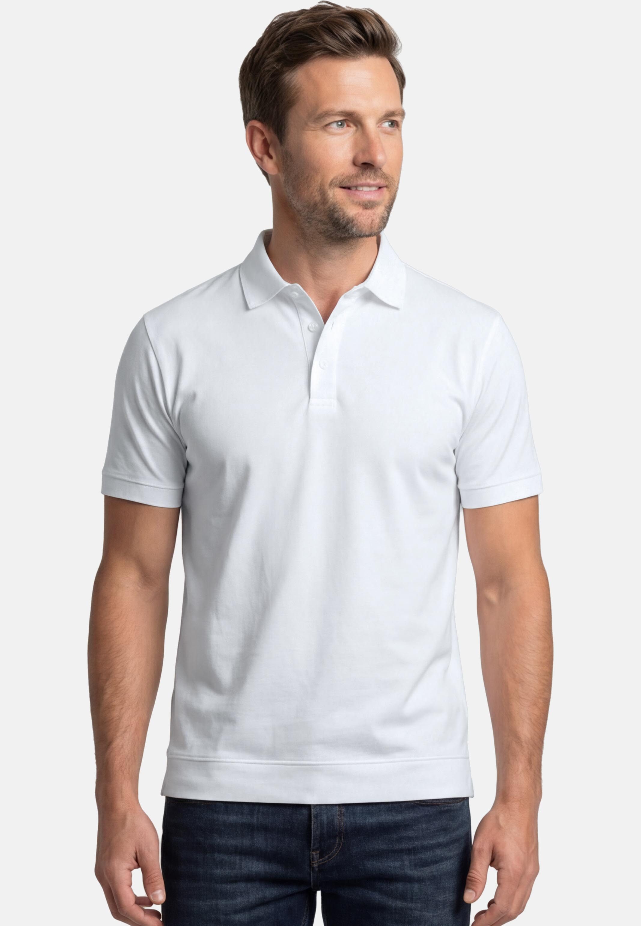 RAGMAN Poloshirt Basic (1-tlg) Poloshirt - Baumwolle - Atmungsaktiv