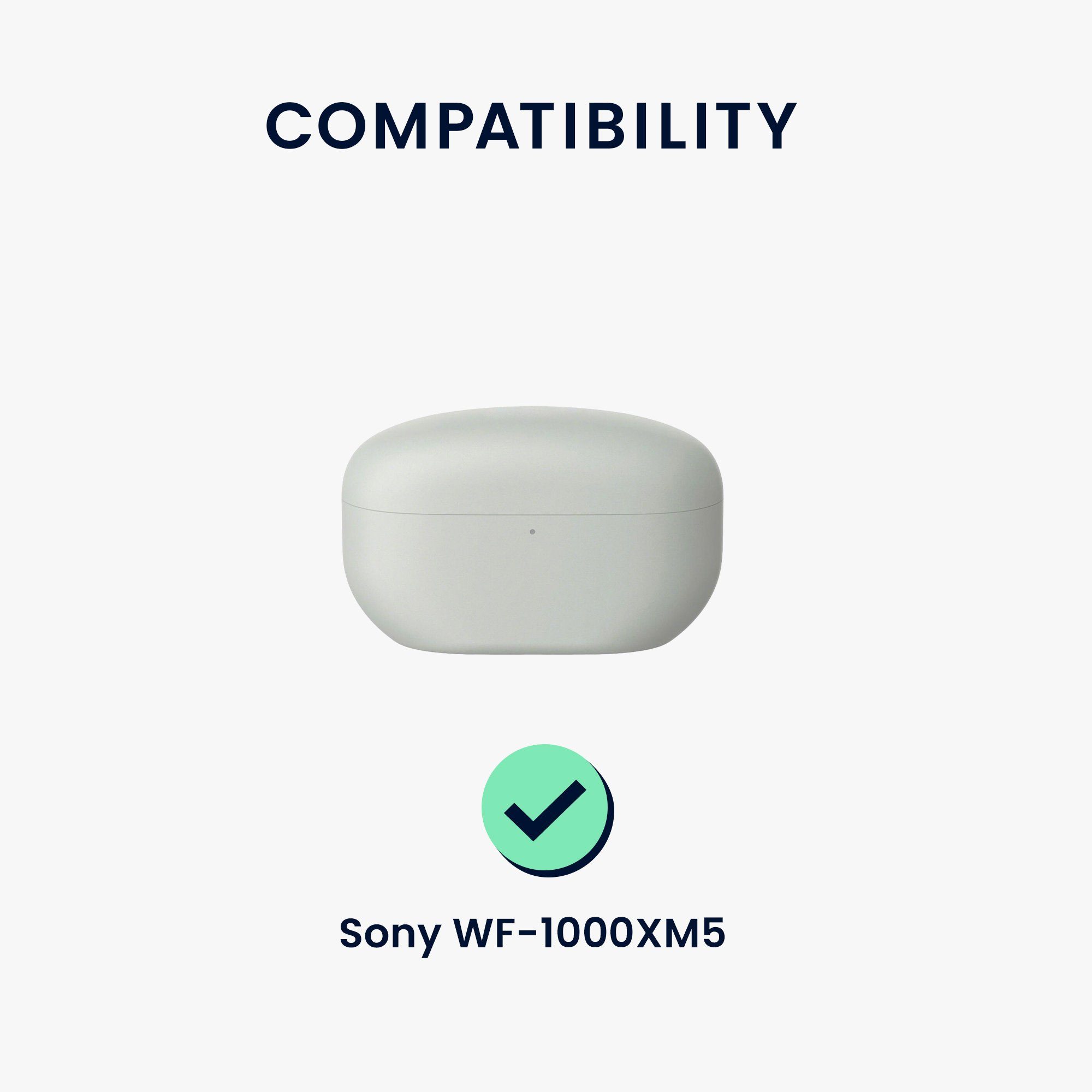 kwmobile Kopfhörer-Schutzhülle Schutzhülle für Sony WF-1000XM5 Hülle, TPU Silikon Case für Kopfhörer Ladecase stoßfestes Cover mit Karabiner
