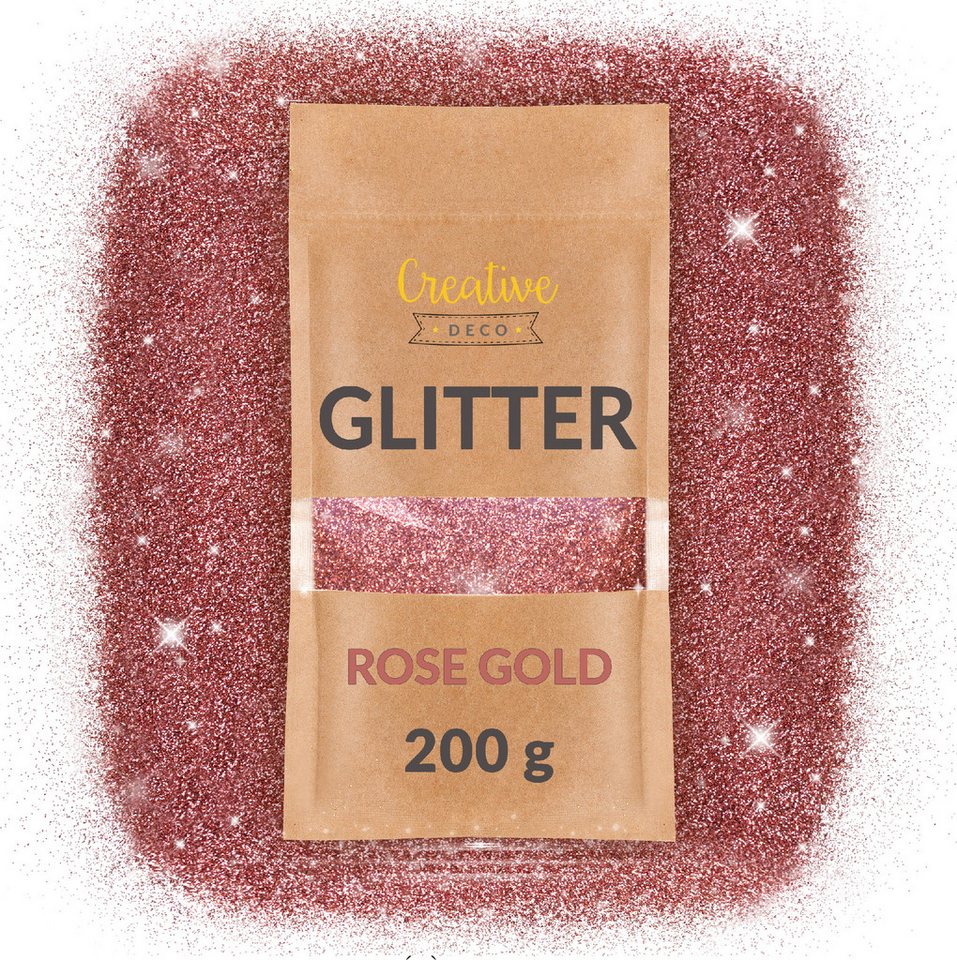 Creative Deco Bastelnaturmaterial 200g Holographischer Glitzerpulver für Wandfarbe