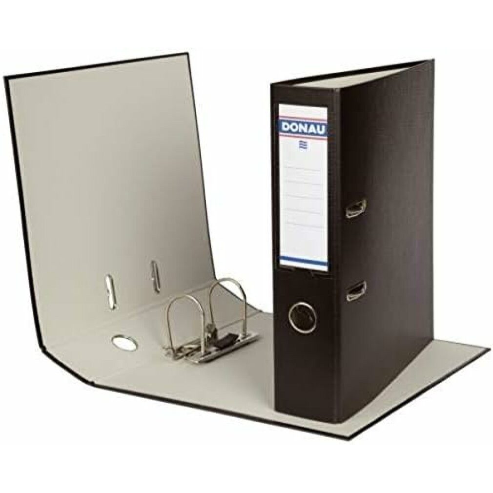 DONAU Aktenordner Klassik Ordner schwarz Karton 7,5 cm DIN A4