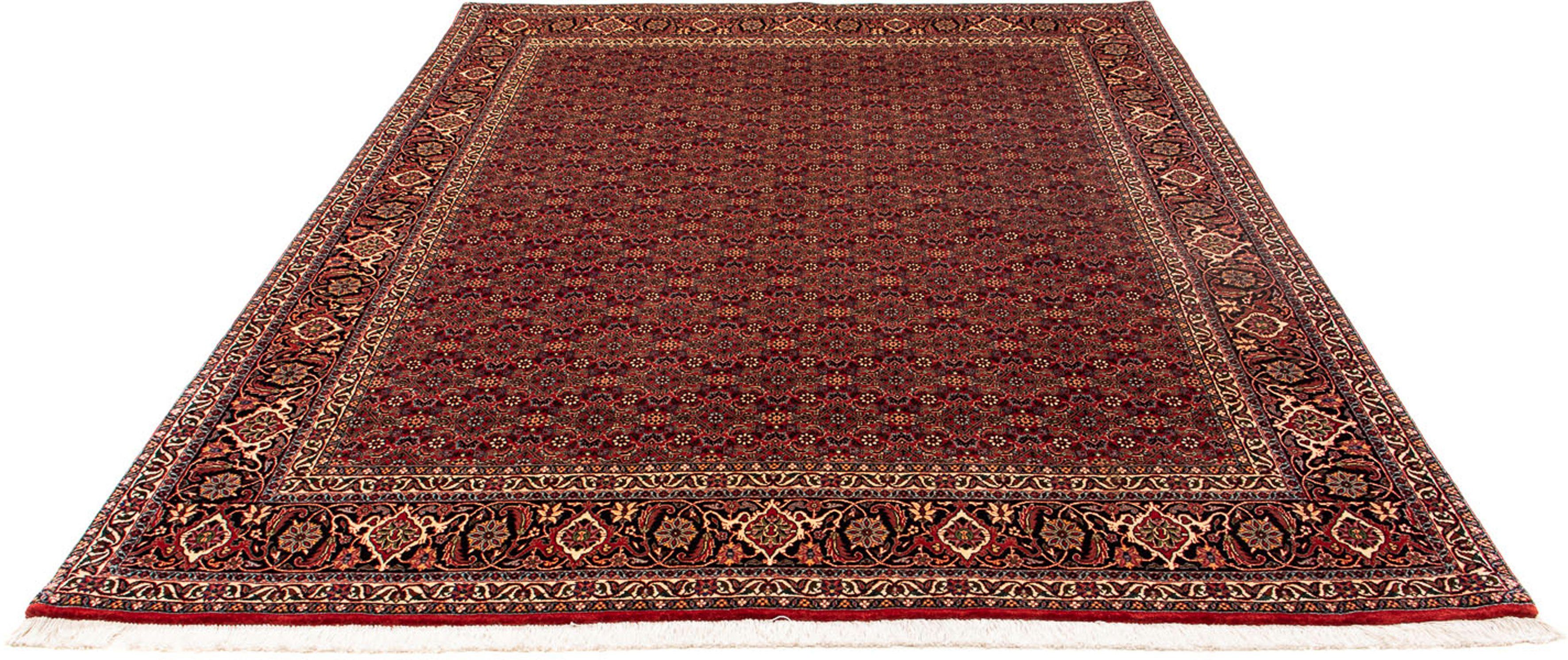 Orientteppich Perser - Bidjar - 256 x 202 cm - dunkelrot, morgenland, rechteckig, Höhe: 15 mm, Wohnzimmer, Handgeknüpft, Einzelstück mit Zertifikat