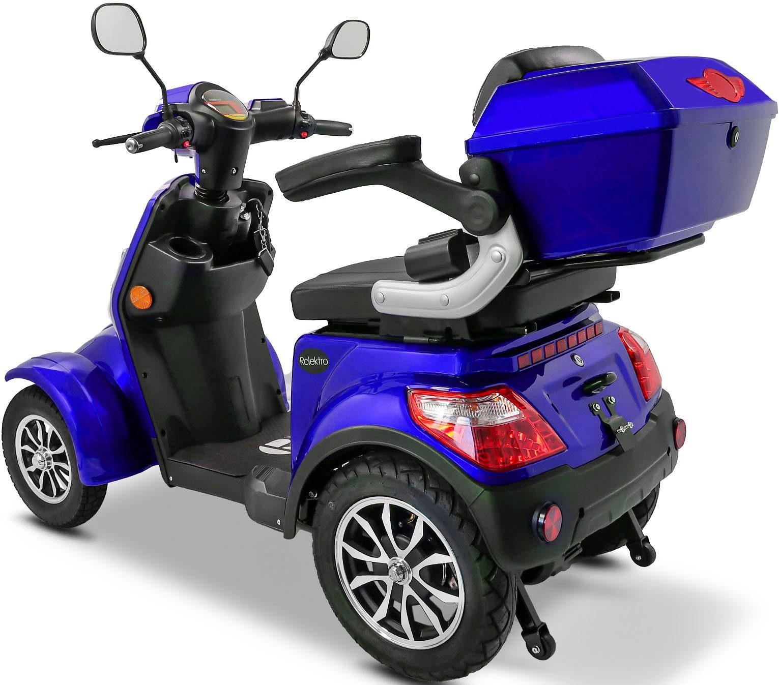 Rolektro 25 km/h, E-Quad V.3, Elektromobil (mit Lithium 25 Akku, Topcase) Rolektro blau