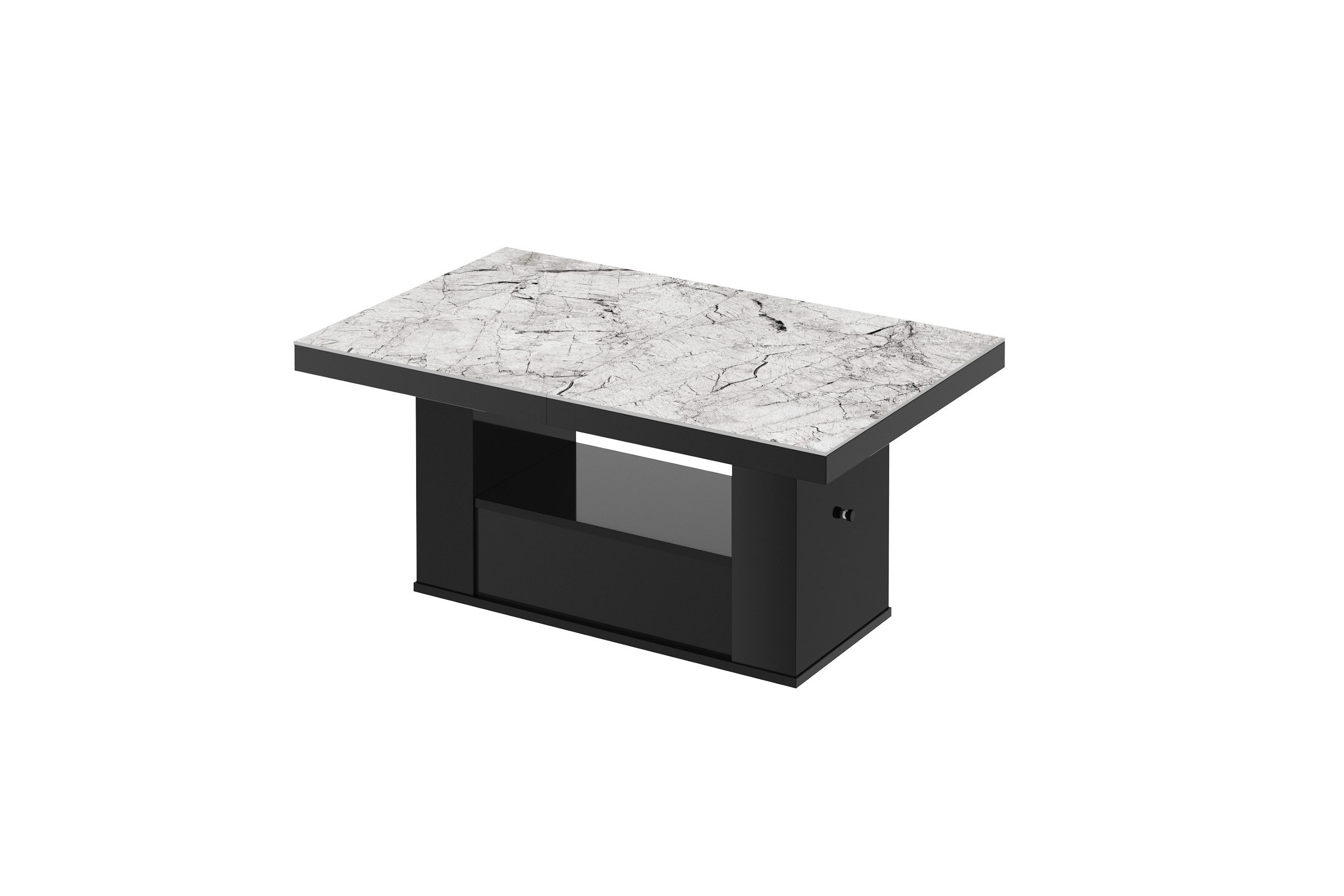 designimpex Couchtisch HM-111 Marmoroptik - Schwarz günstig online kaufen