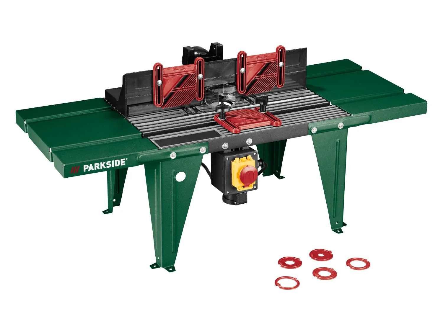 Parkside Oberfrästisch Oberfräsentisch POF 1200 für Oberfräsen mit Fräskorb-ø bis 15,5 cm)