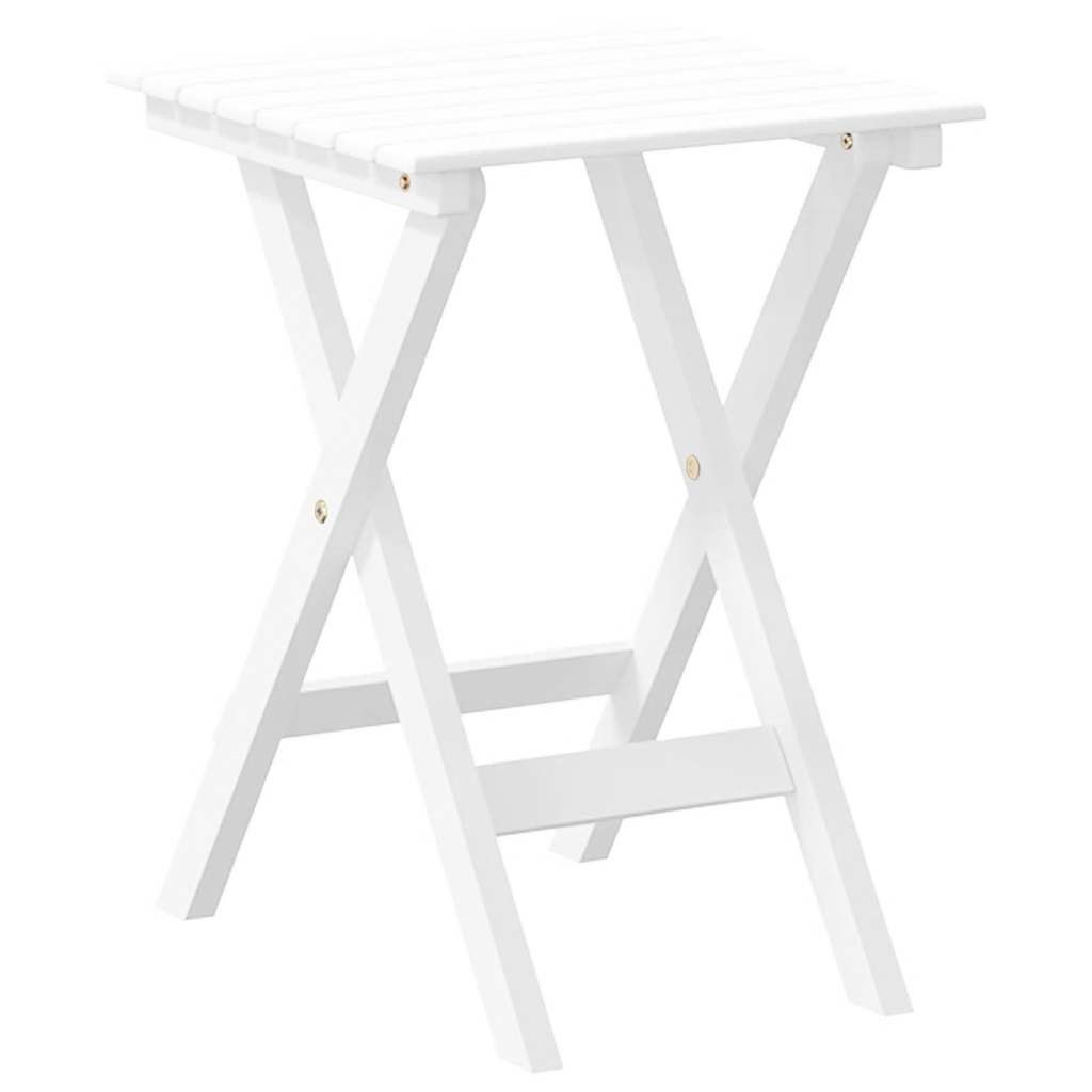 vidaXL Gartentisch Beistelltisch Klappbar Weiß Massivholz Pappel (1-St)