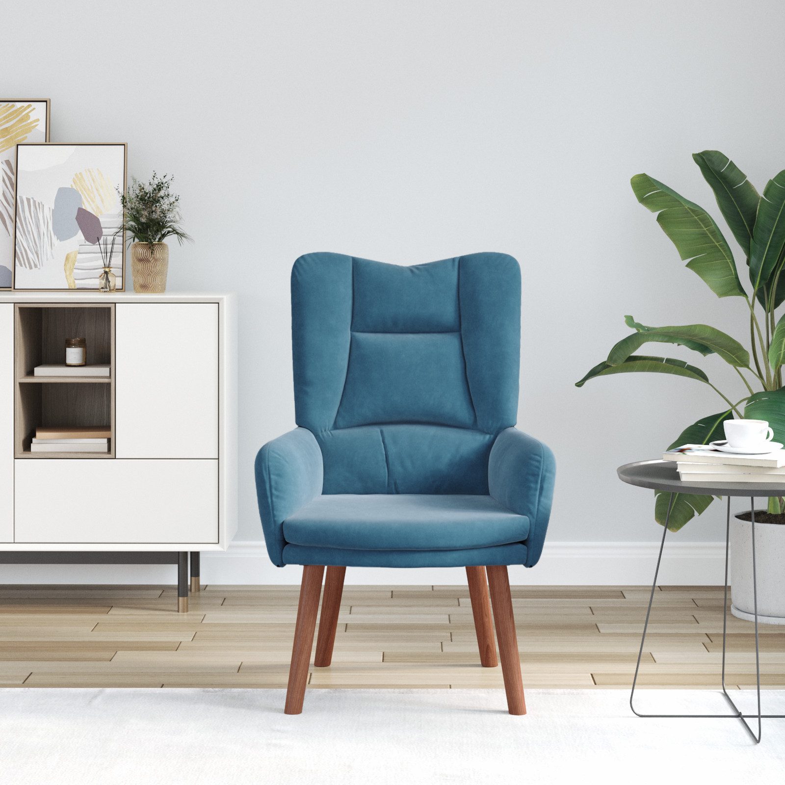 vidaXL Sessel Relaxsessel Blau Samt (1-St) günstig online kaufen