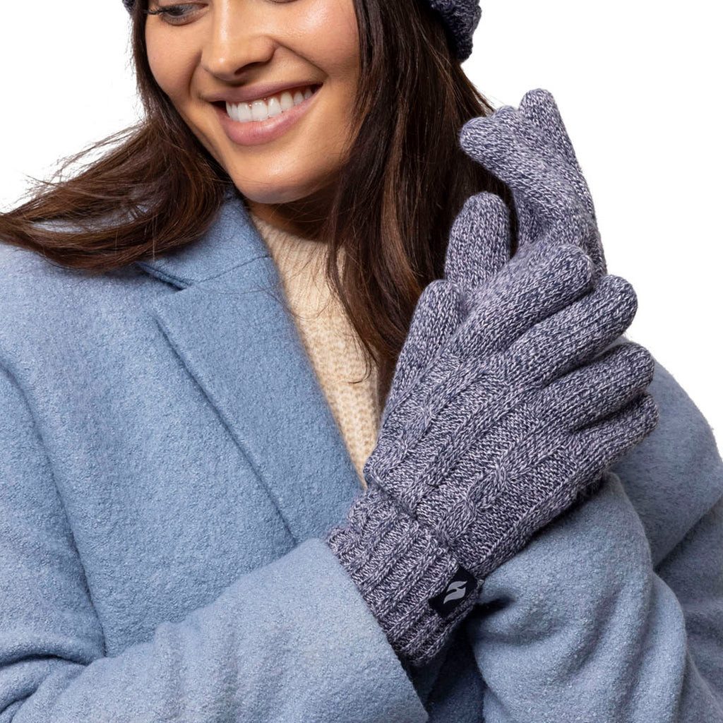 Heat Holders Strickhandschuhe Damen navy