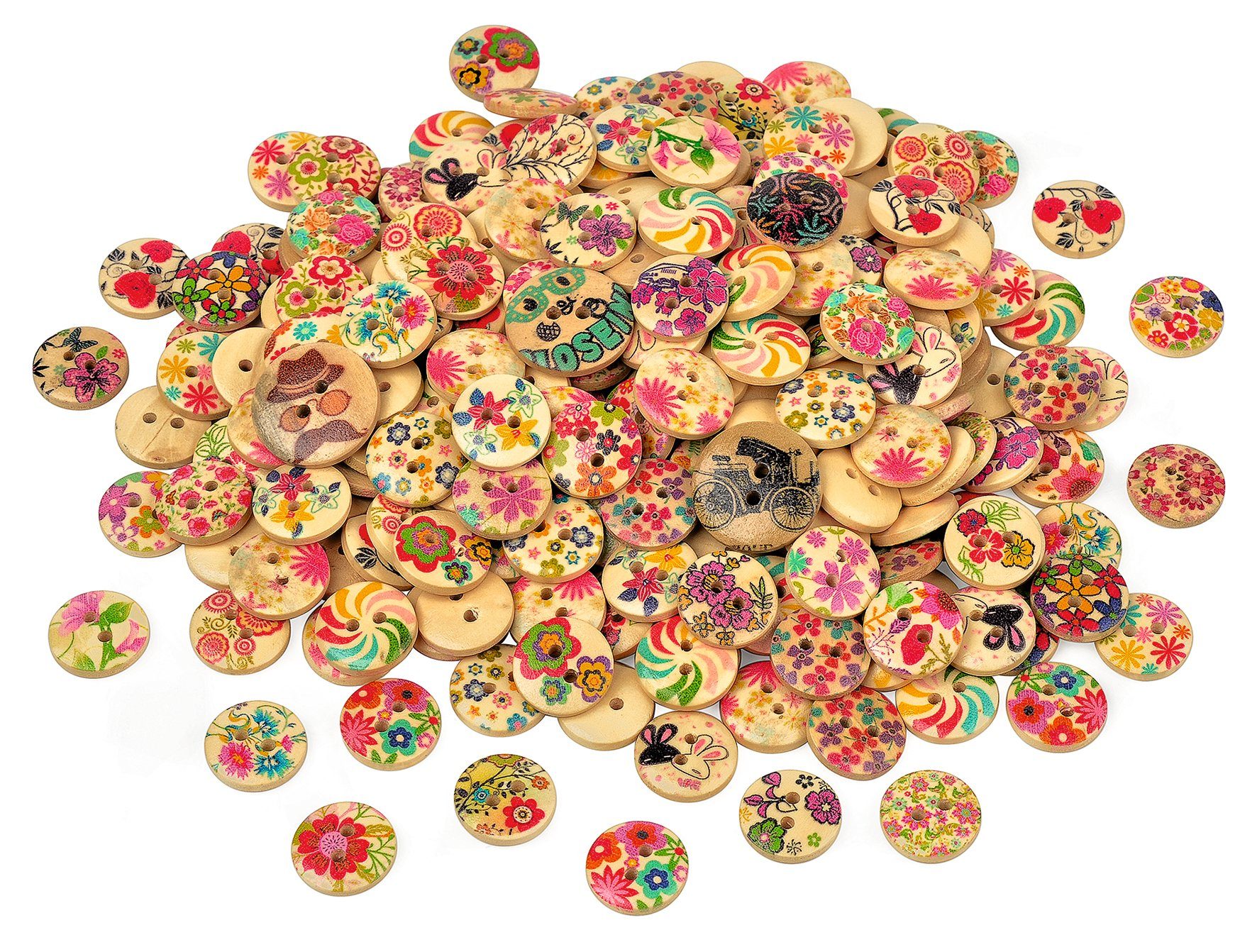 VBS XXL Knopf Blumenmix, 100 g