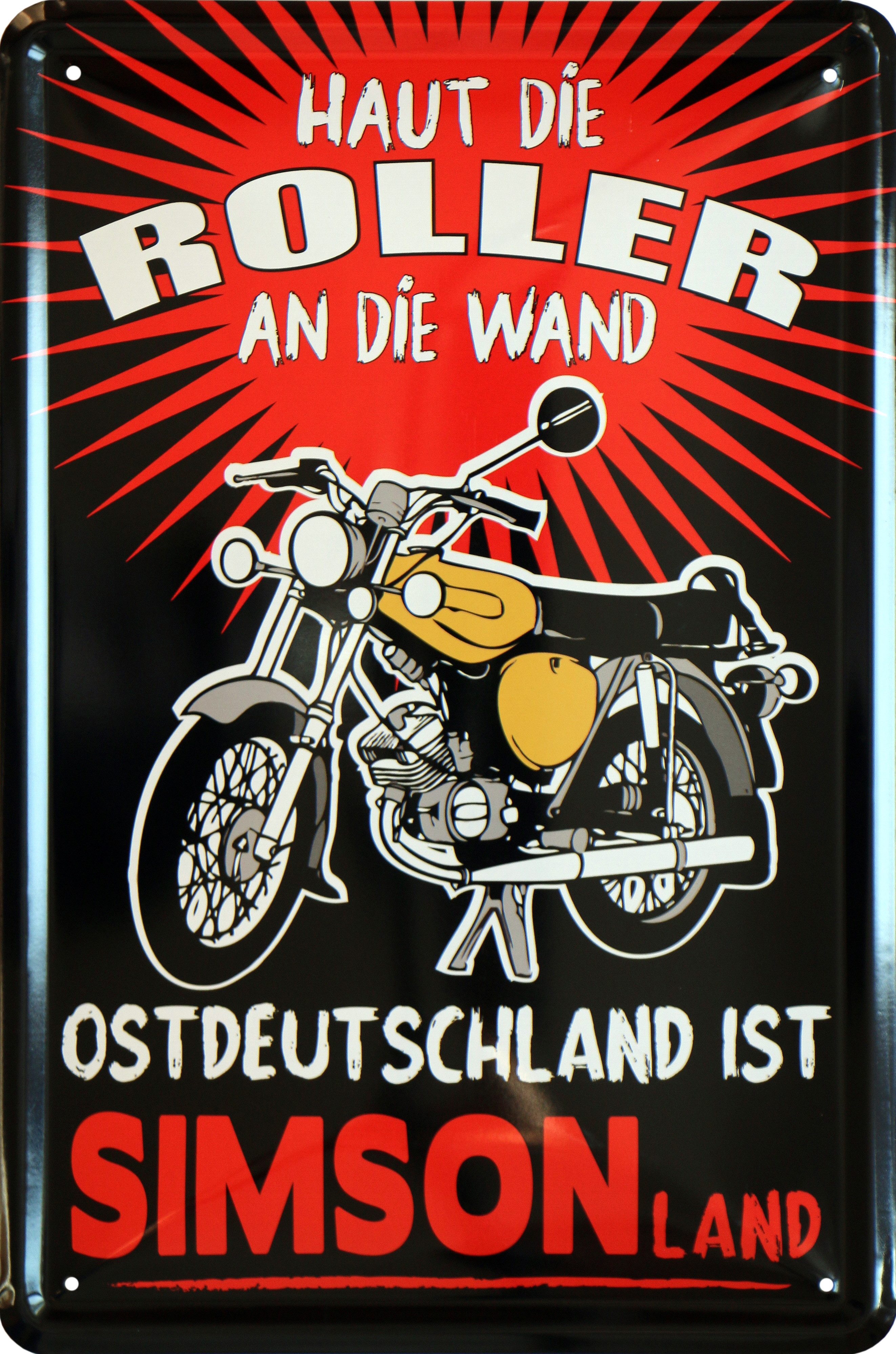 WOGEKA ART Metallbild Ostdeutschland ist Simsonland - 20 x 30 cm Retro Blec günstig online kaufen