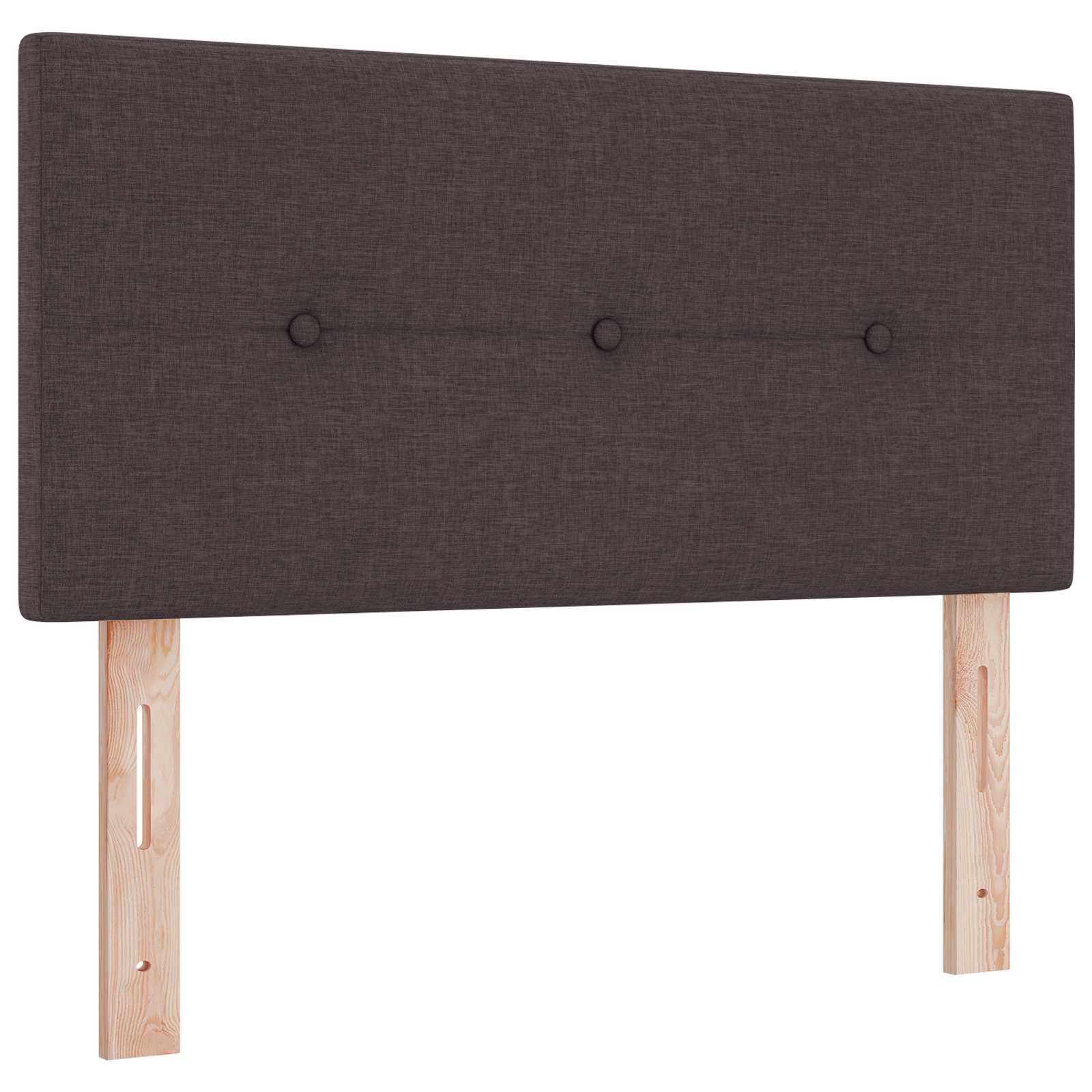 vidaXL Bett Boxspringbett mit Matratze Dunkelbraun 120 x 190 cm Stoff (1-tlg)