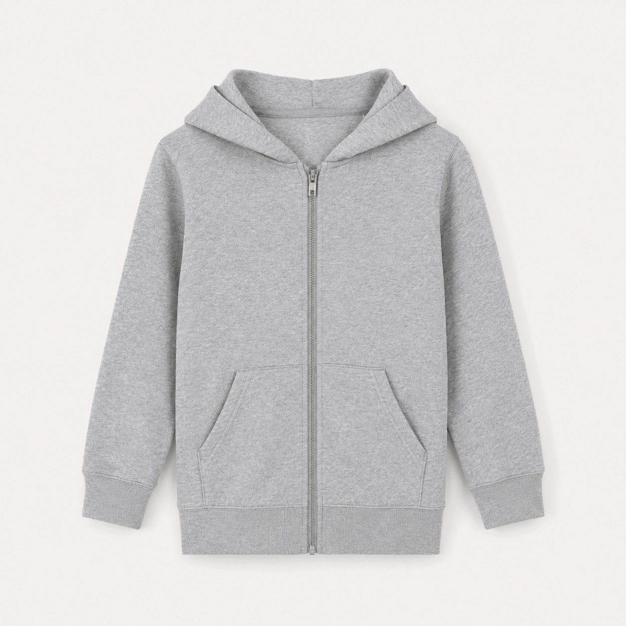 Sitztgut Kapuzensweatjacke Kinder Zip-Hoodie aus Bio-Baumwolle (1-tlg) Doppellagige Kapuze, Metallreißverschluss und Kängurutaschen