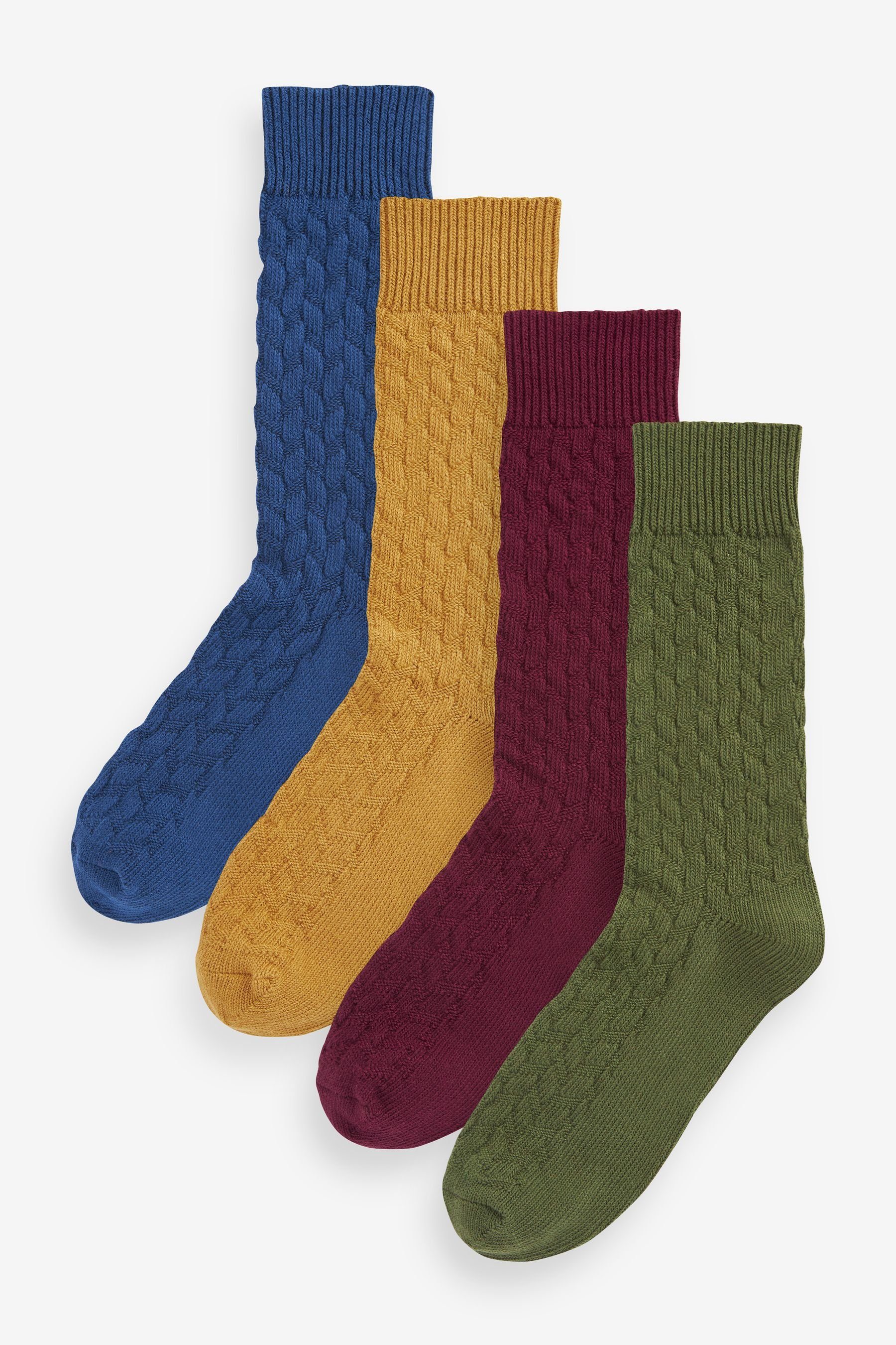 Next Kurzsocken Dicke Socken mit Struktur, 4er-Pack (1-Paar) Bright | Kurzsocken