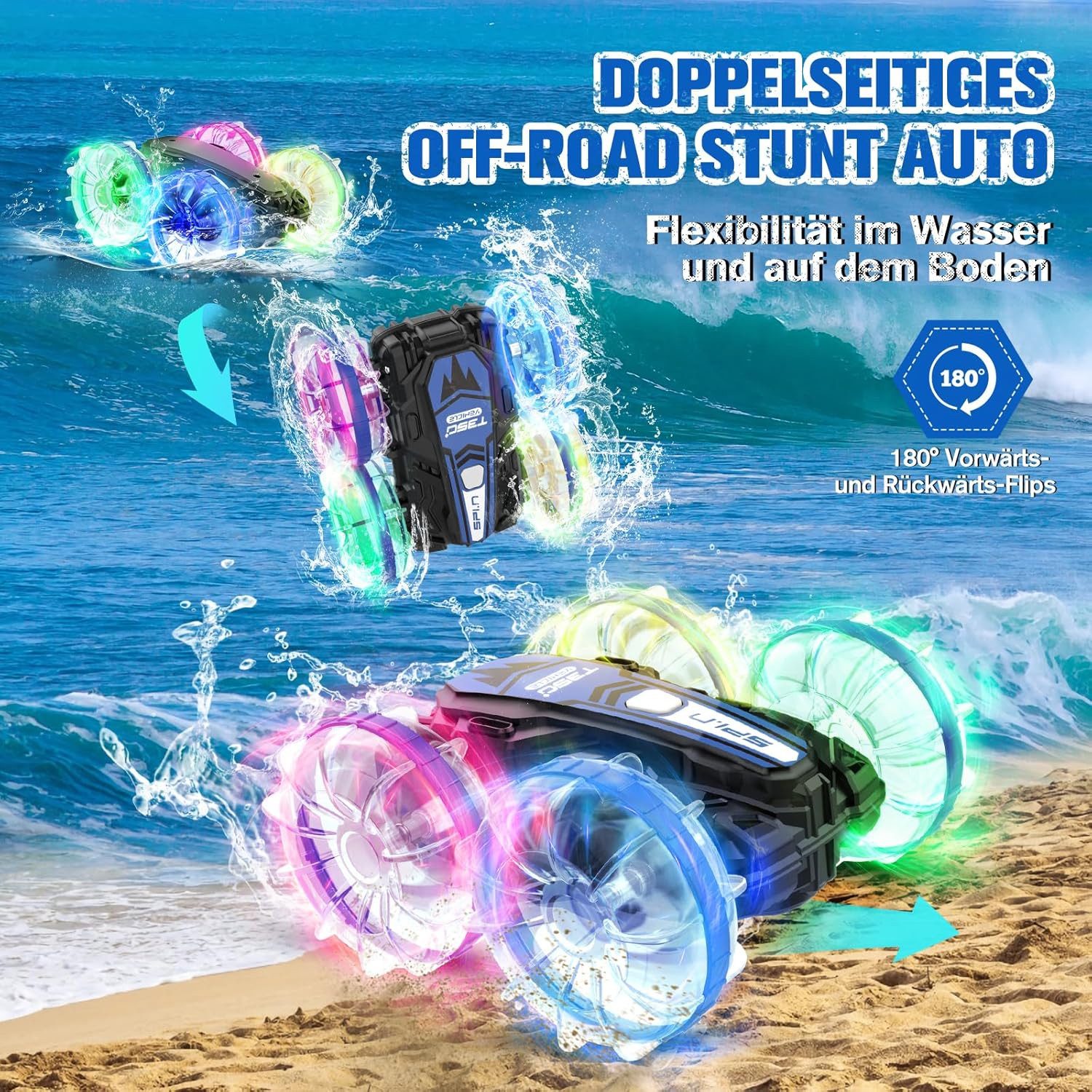 Pdgrid RC-Auto RC-Auto Amphibisches ferngesteuertes 360° drehbares Jungen G günstig online kaufen