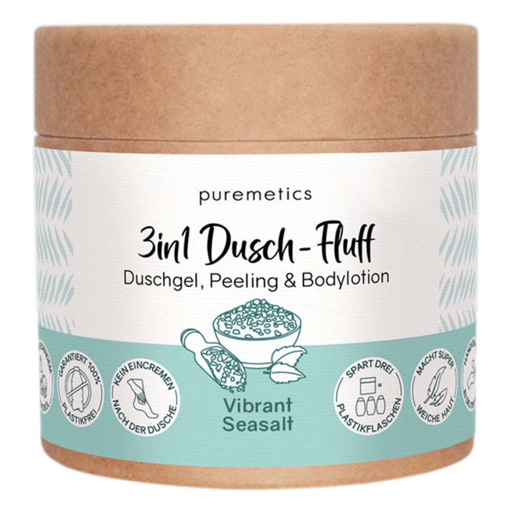 puremetics Körperpeeling 3in1 Dusch-Fluff - Vibrant Seasalt 250g