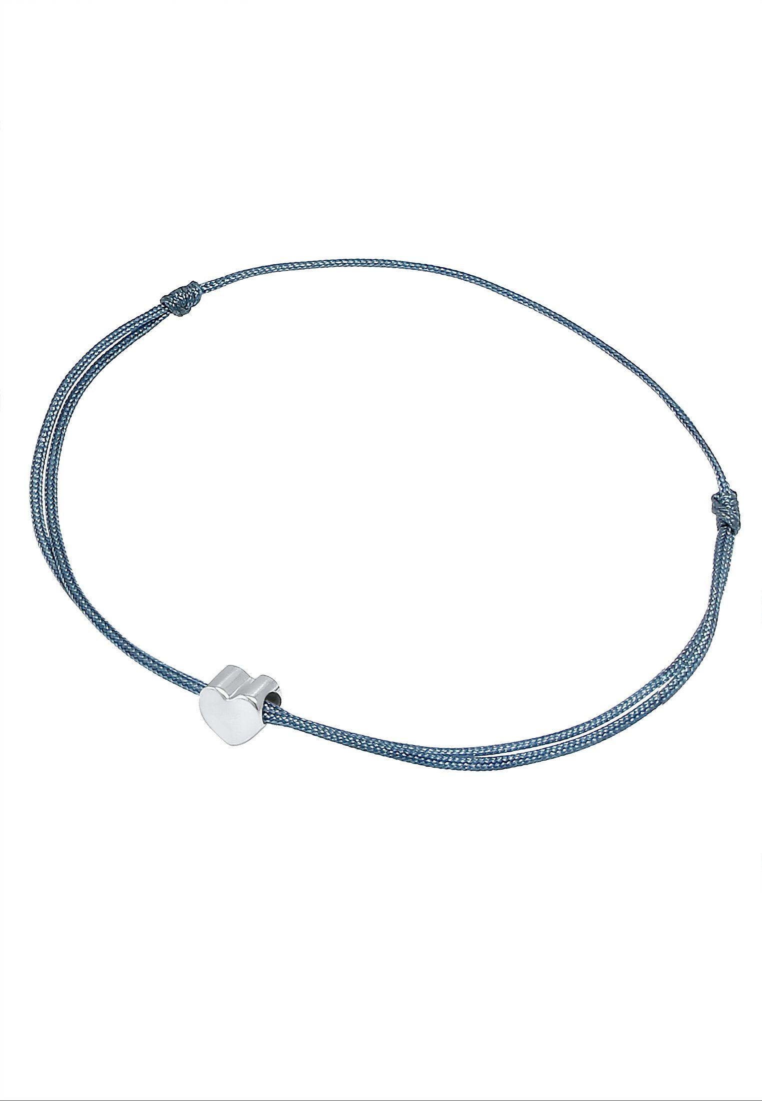 Elli Armband Herz Liebe Textil Romantik 925 Silber (kein Set, 1-tlg), Herz